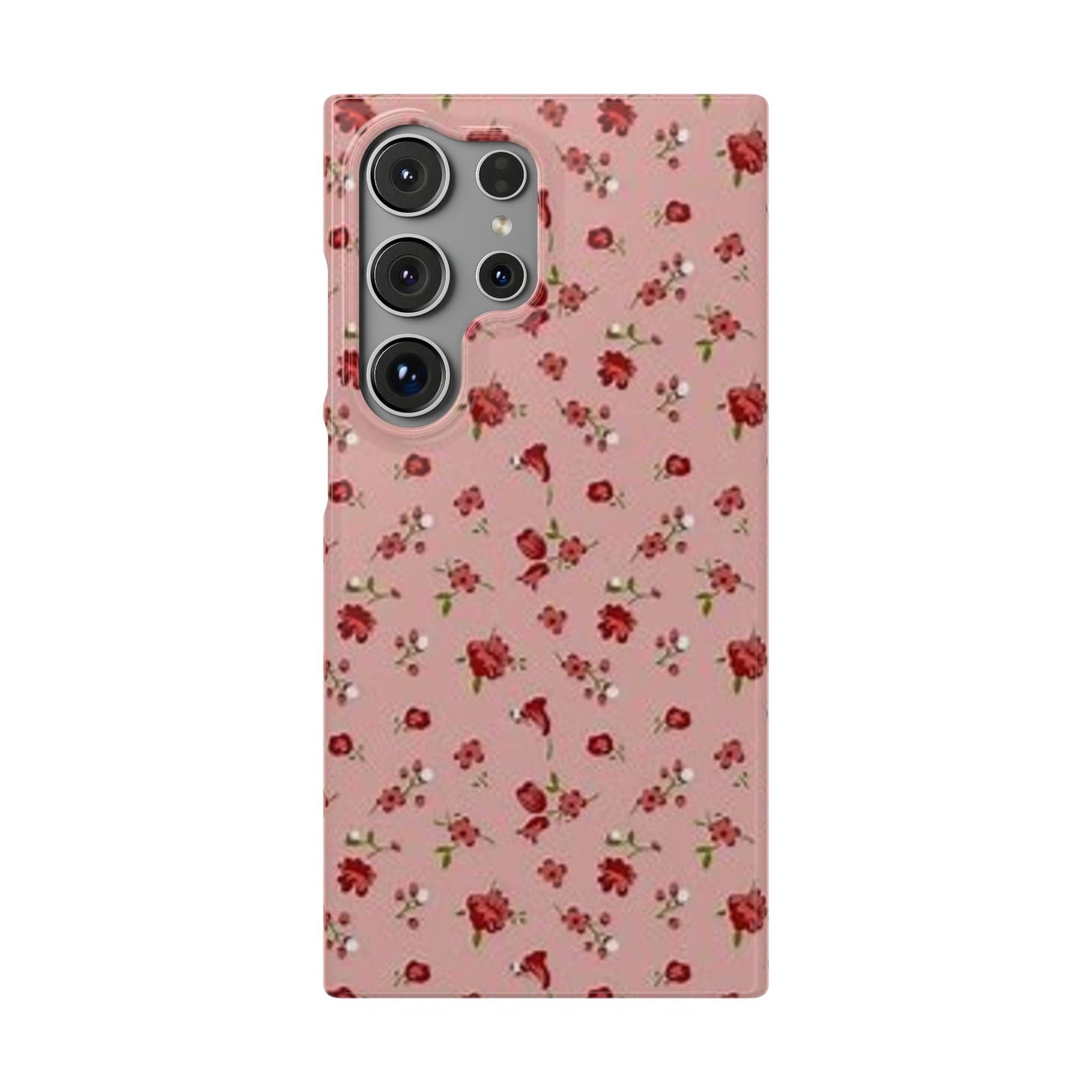 pink flower pattern phone case