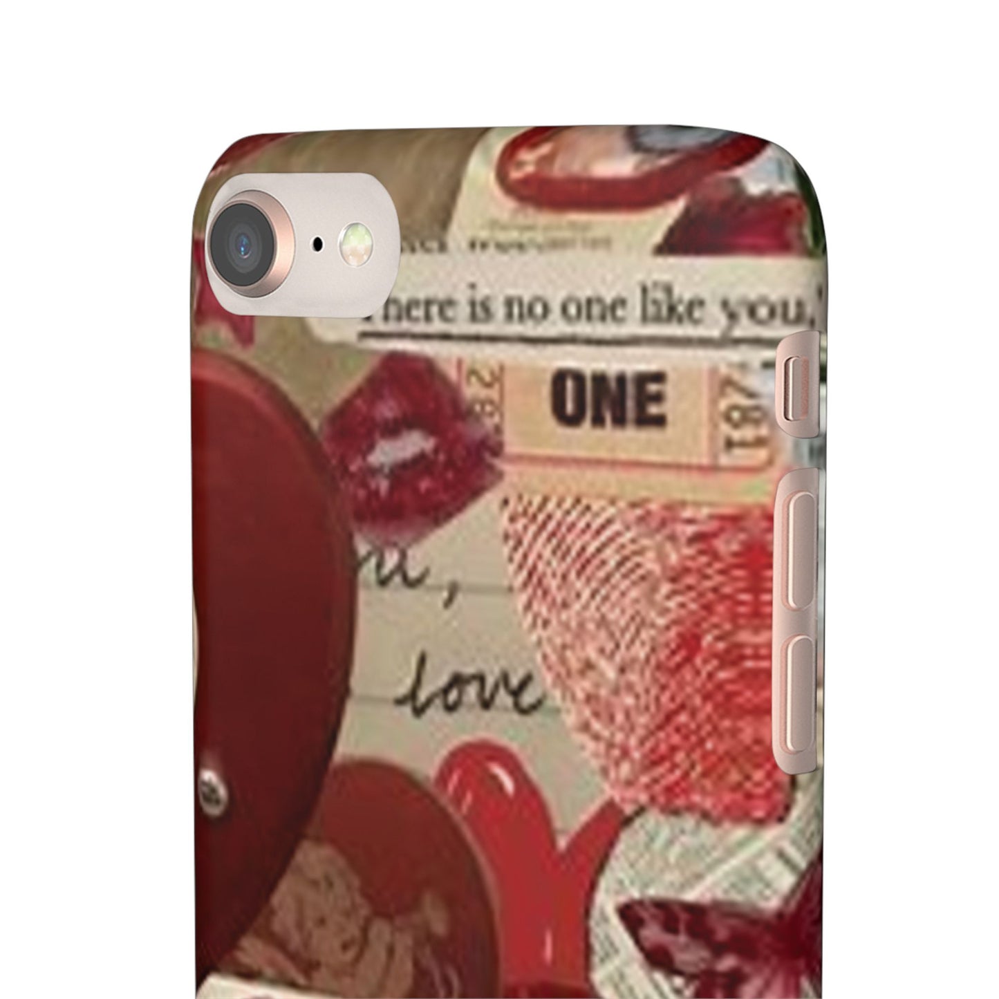 red collage phone case