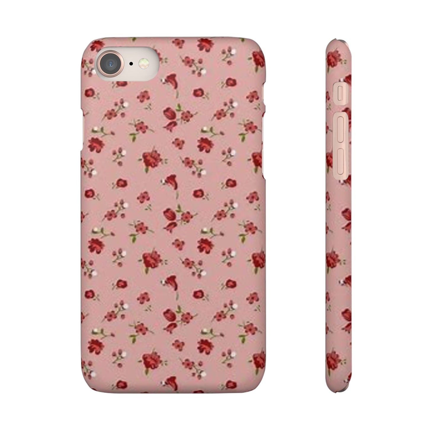 pink flower pattern phone case