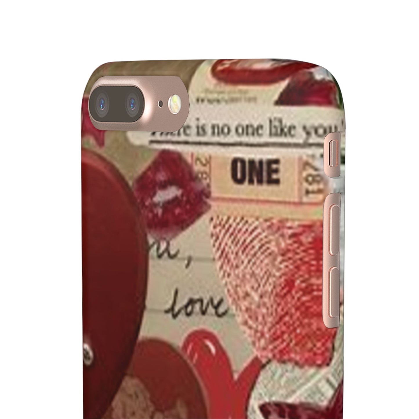 red collage phone case