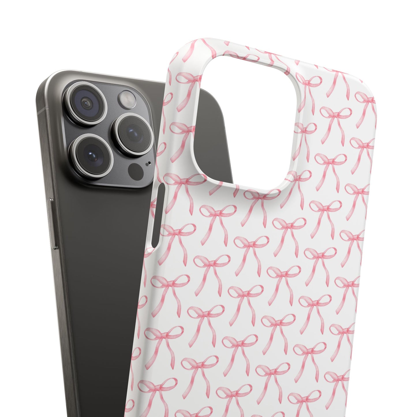 pink bow pattern phone case