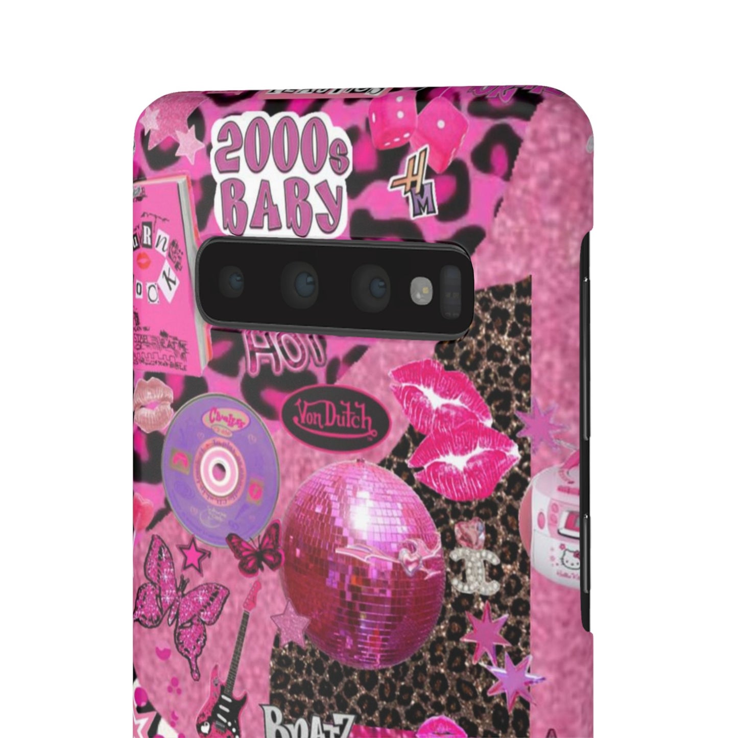 y2k trashy pink phone case