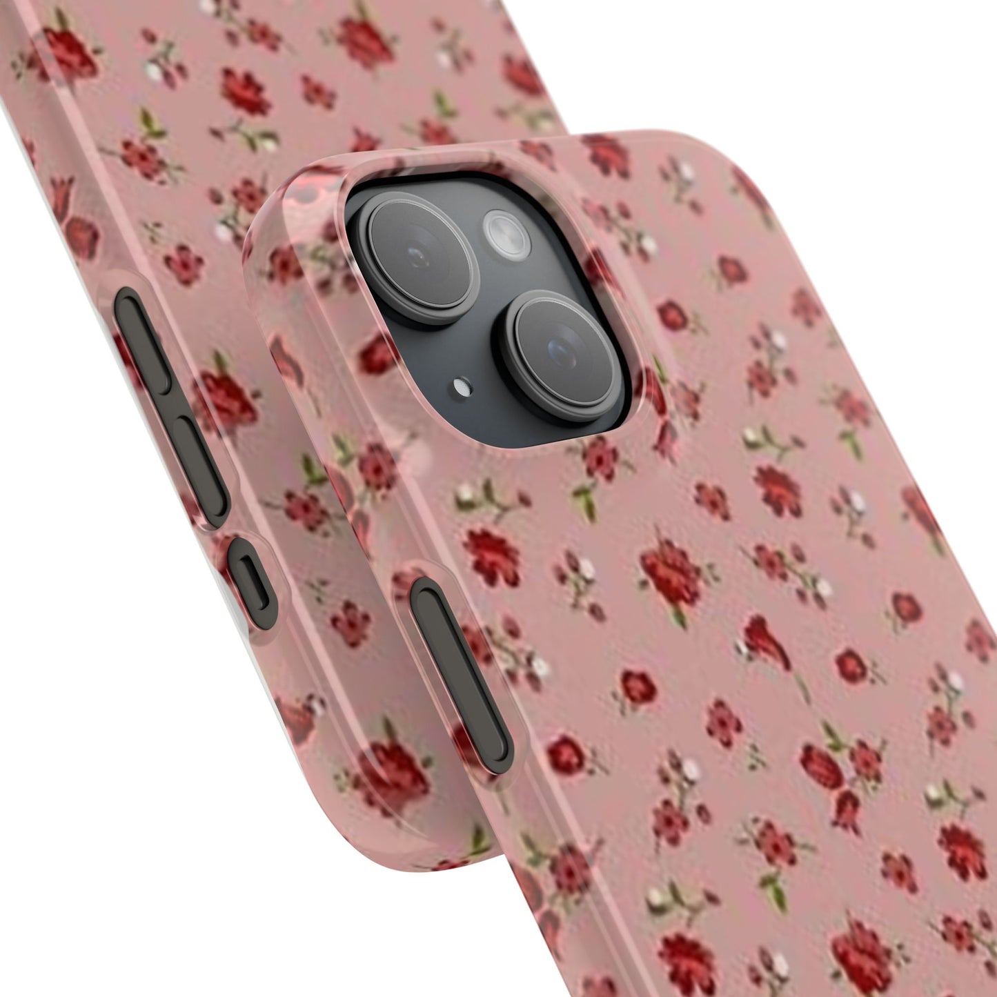 pink flower pattern phone case