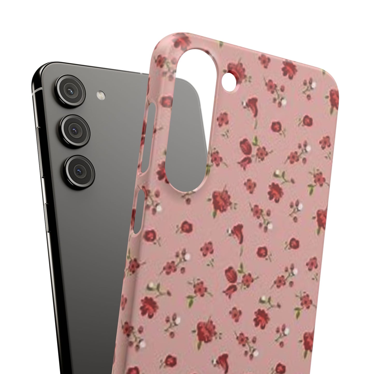 pink flower pattern phone case