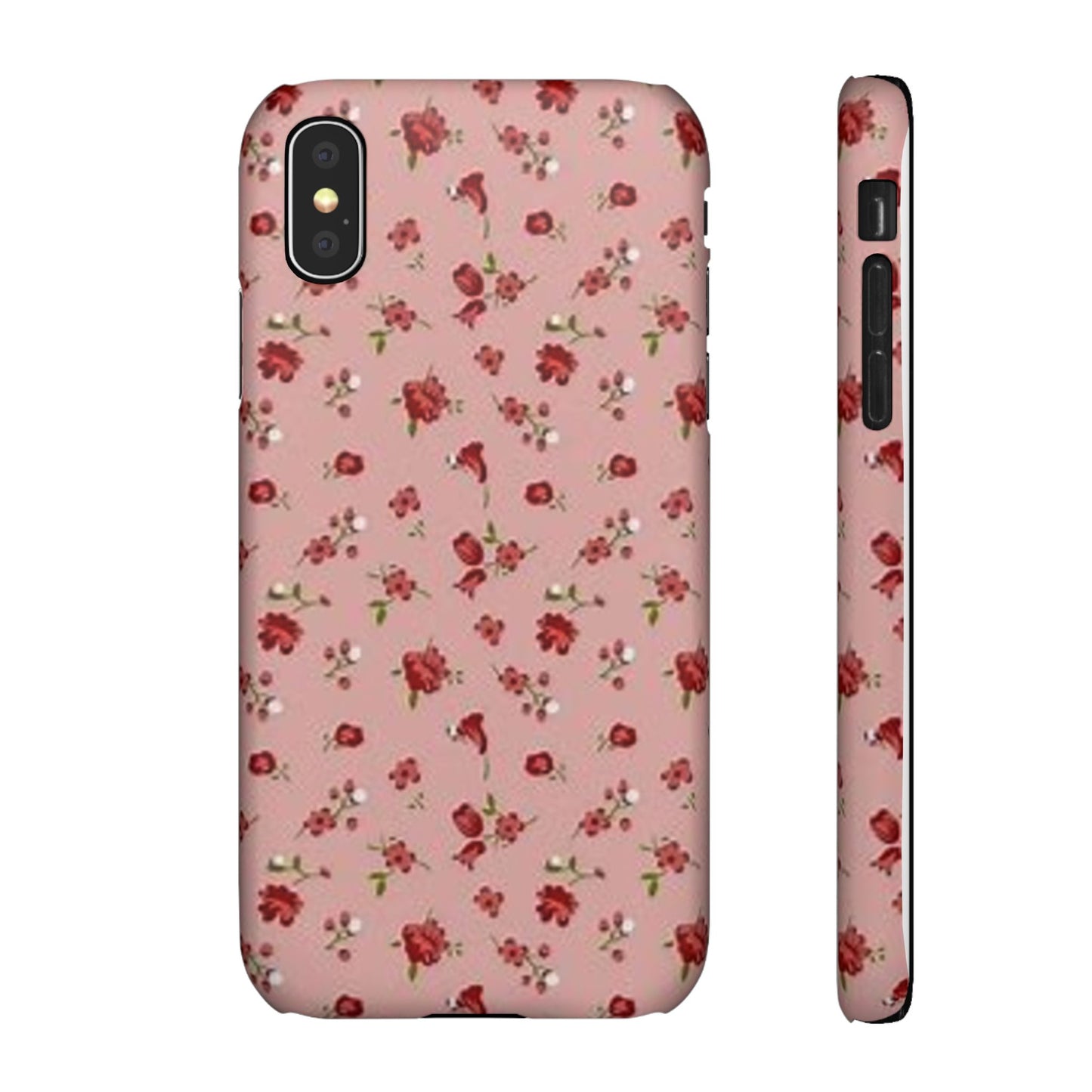 pink flower pattern phone case