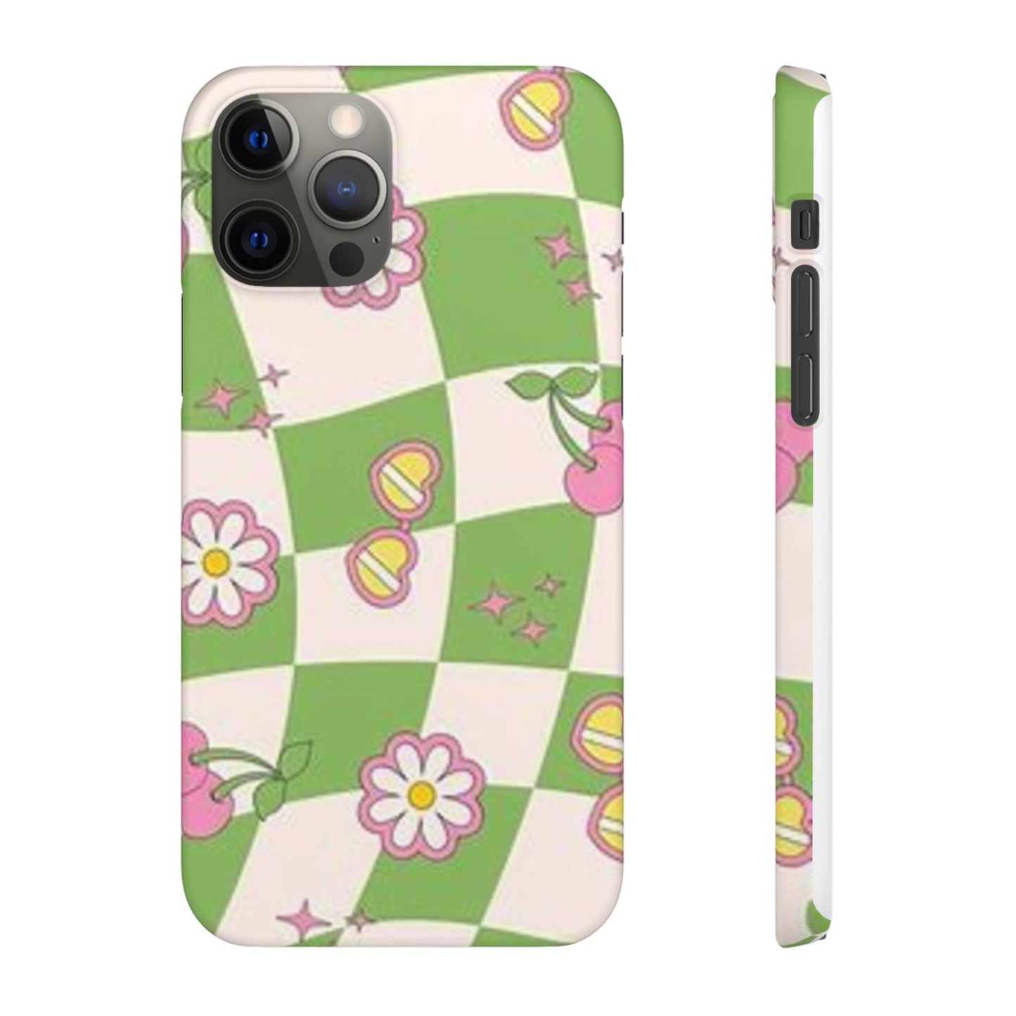 green indie pattern phone case