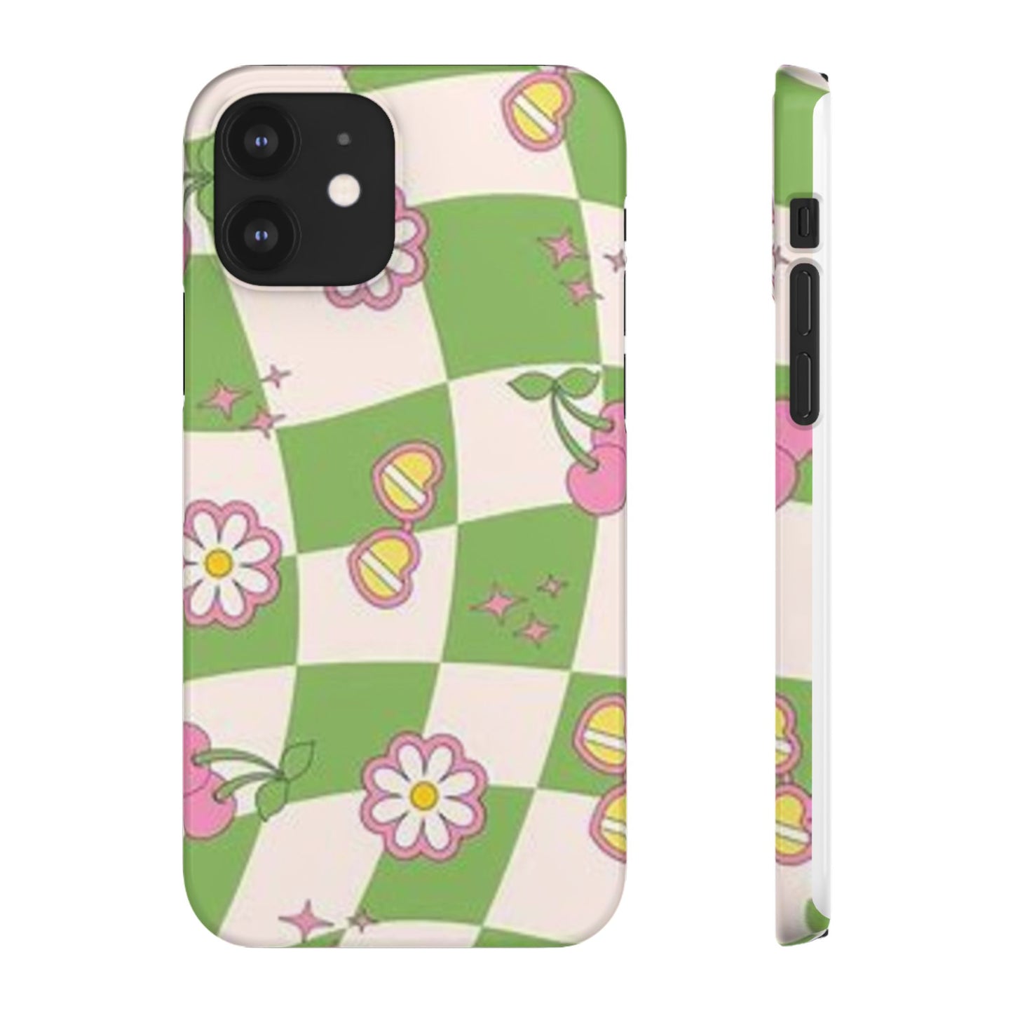 green indie pattern phone case