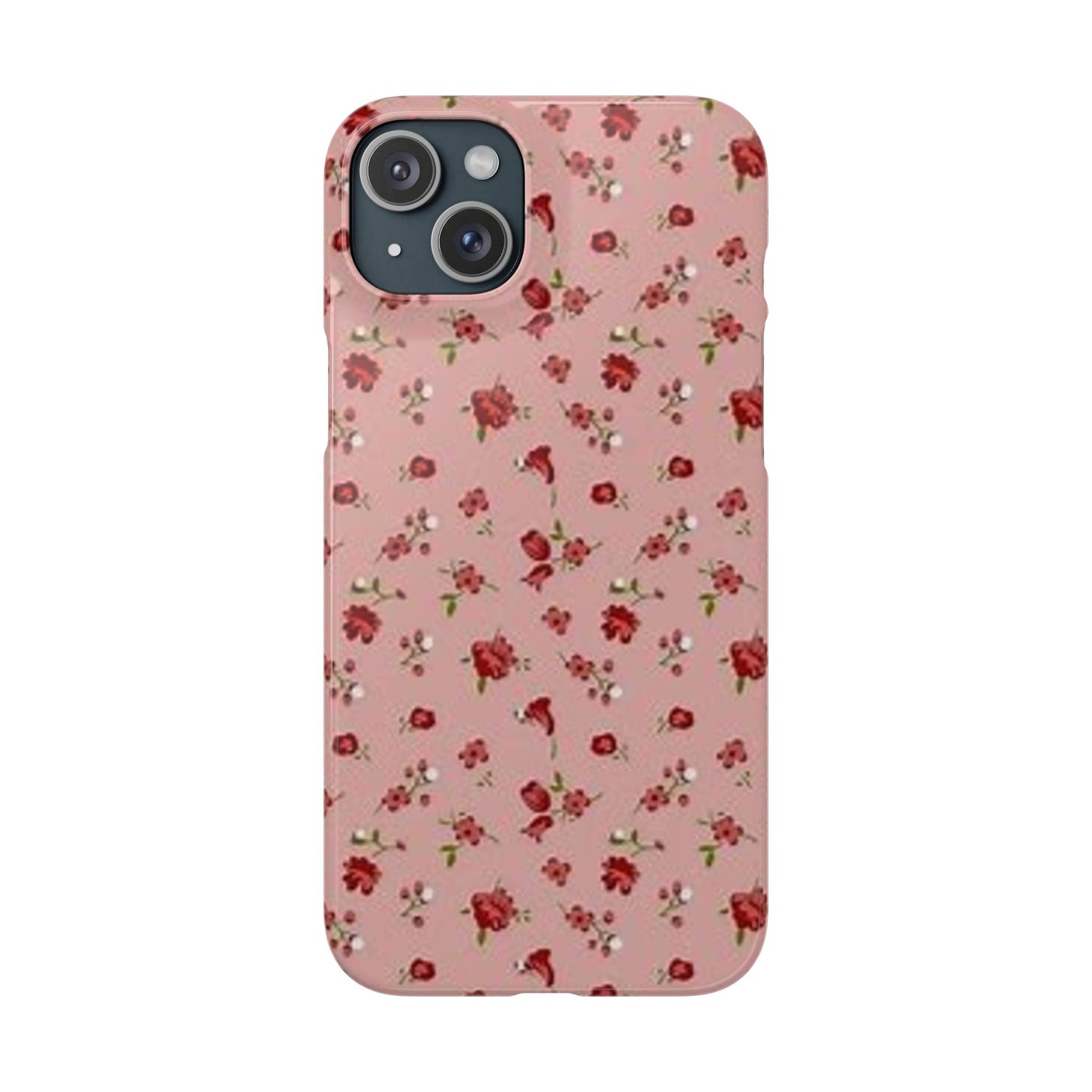 pink flower pattern phone case