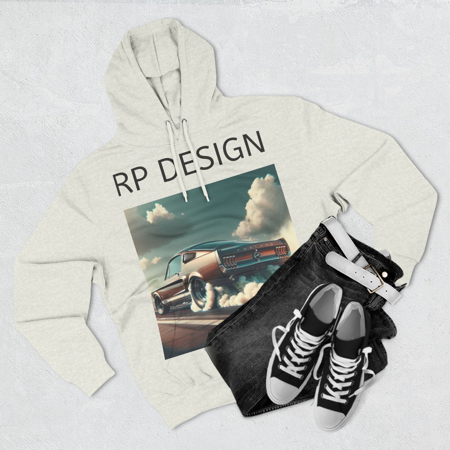 Three-Panel Fleece Hoodie