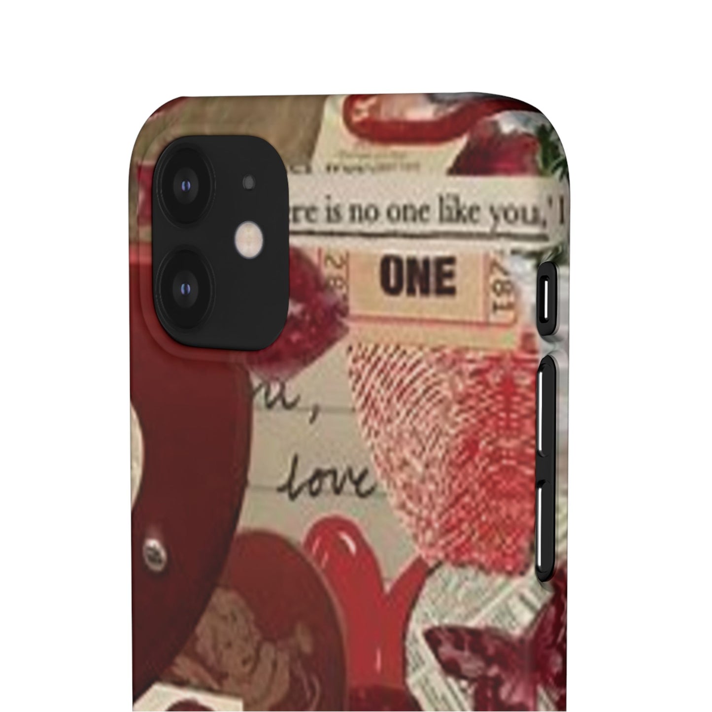 red collage phone case