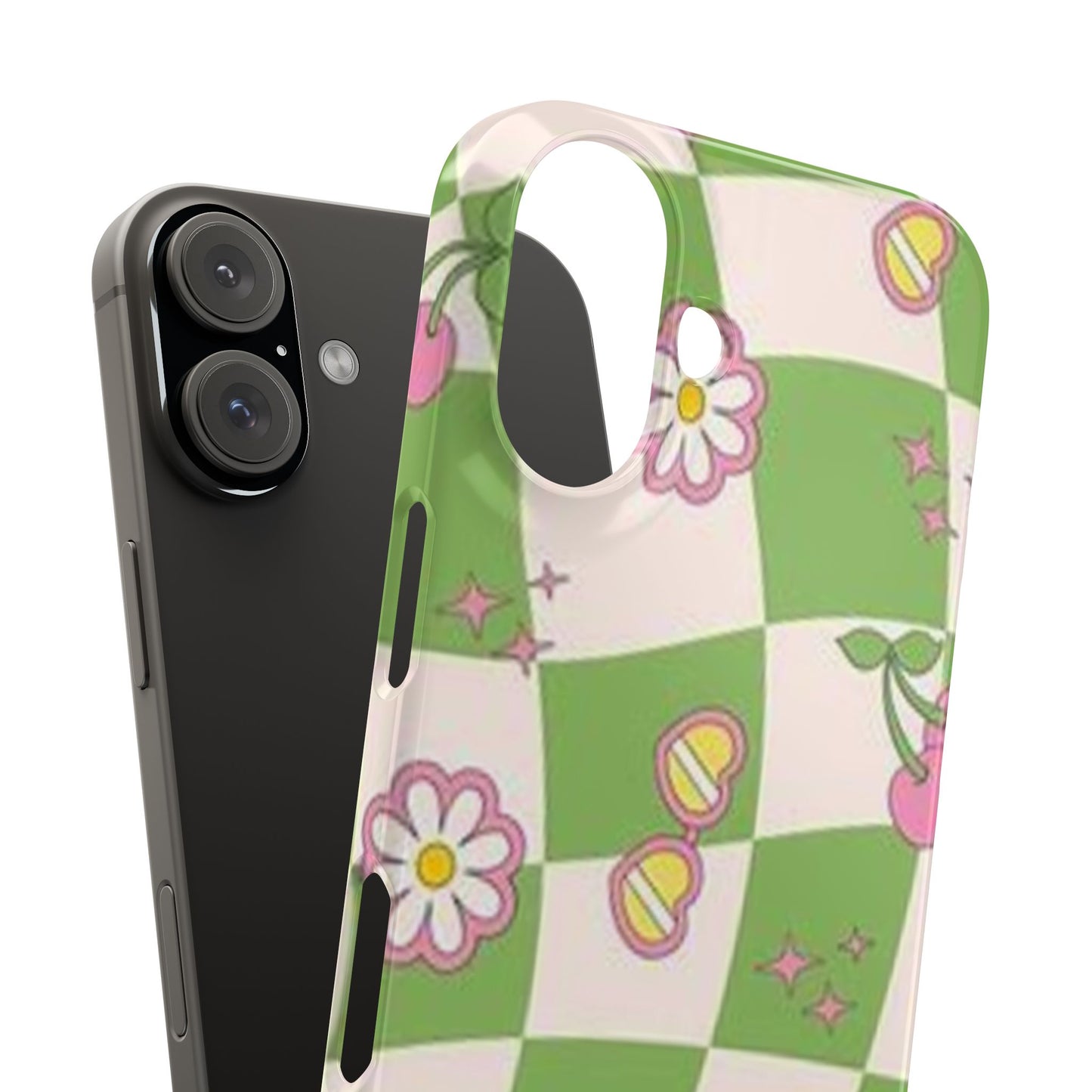 green indie pattern phone case