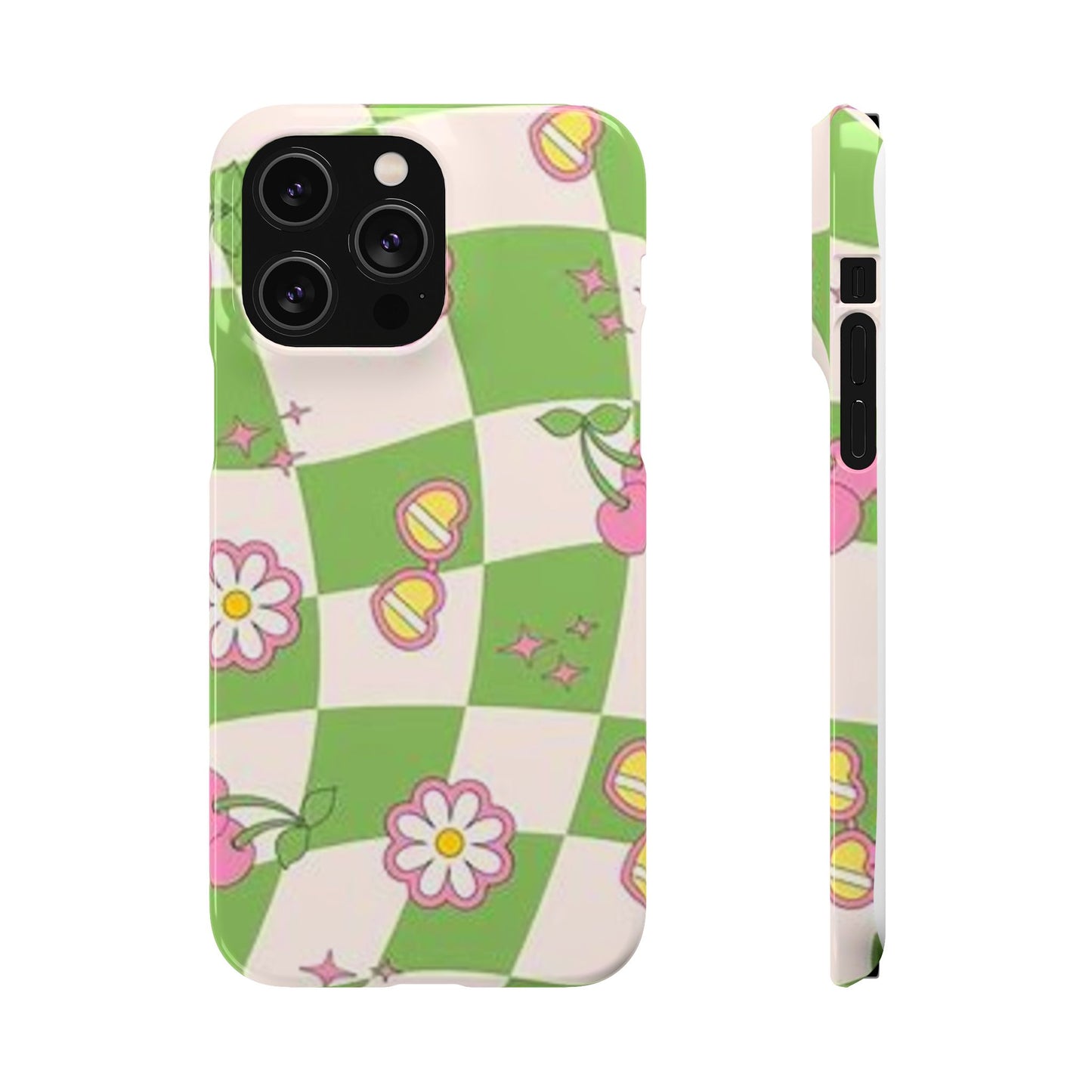 green indie pattern phone case