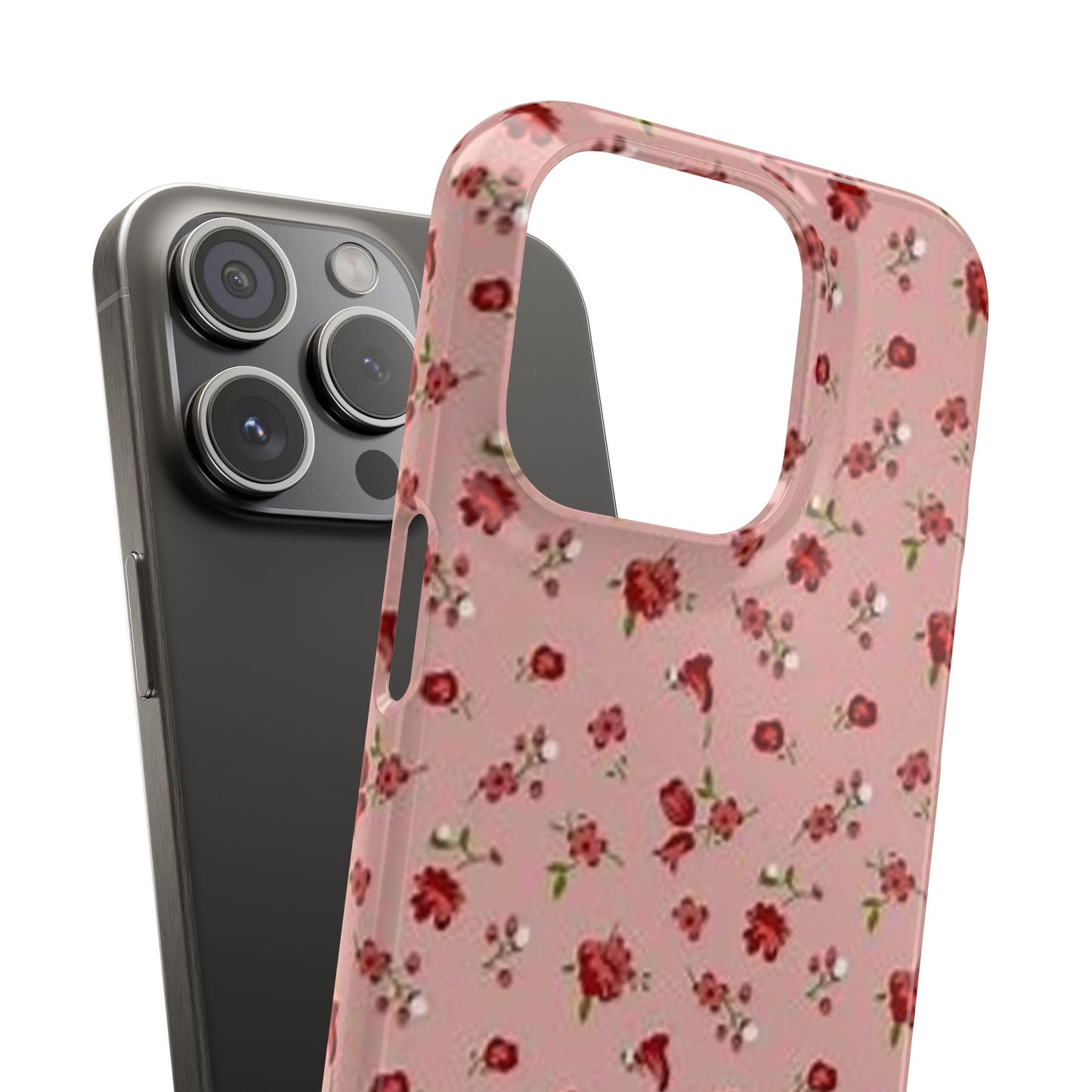 pink flower pattern phone case