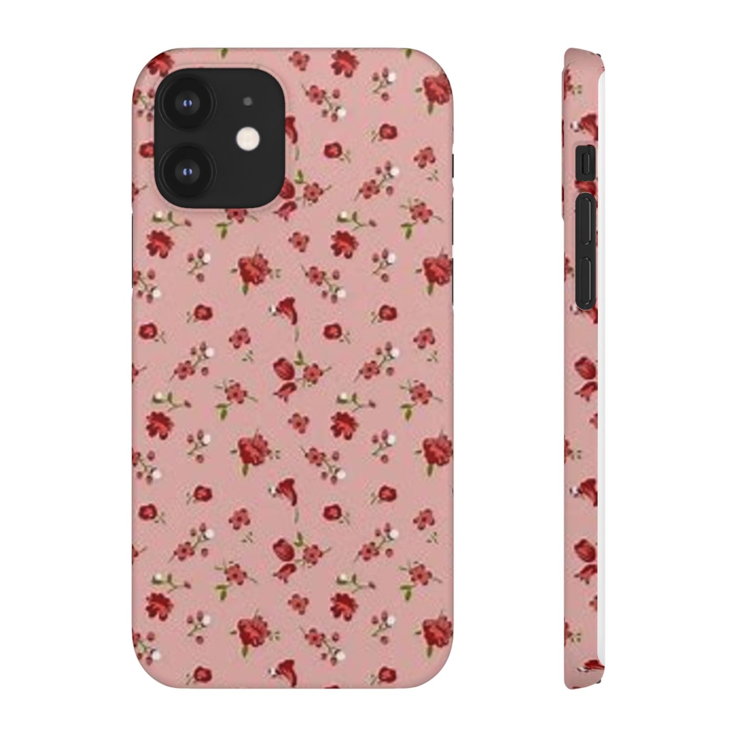 pink flower pattern phone case