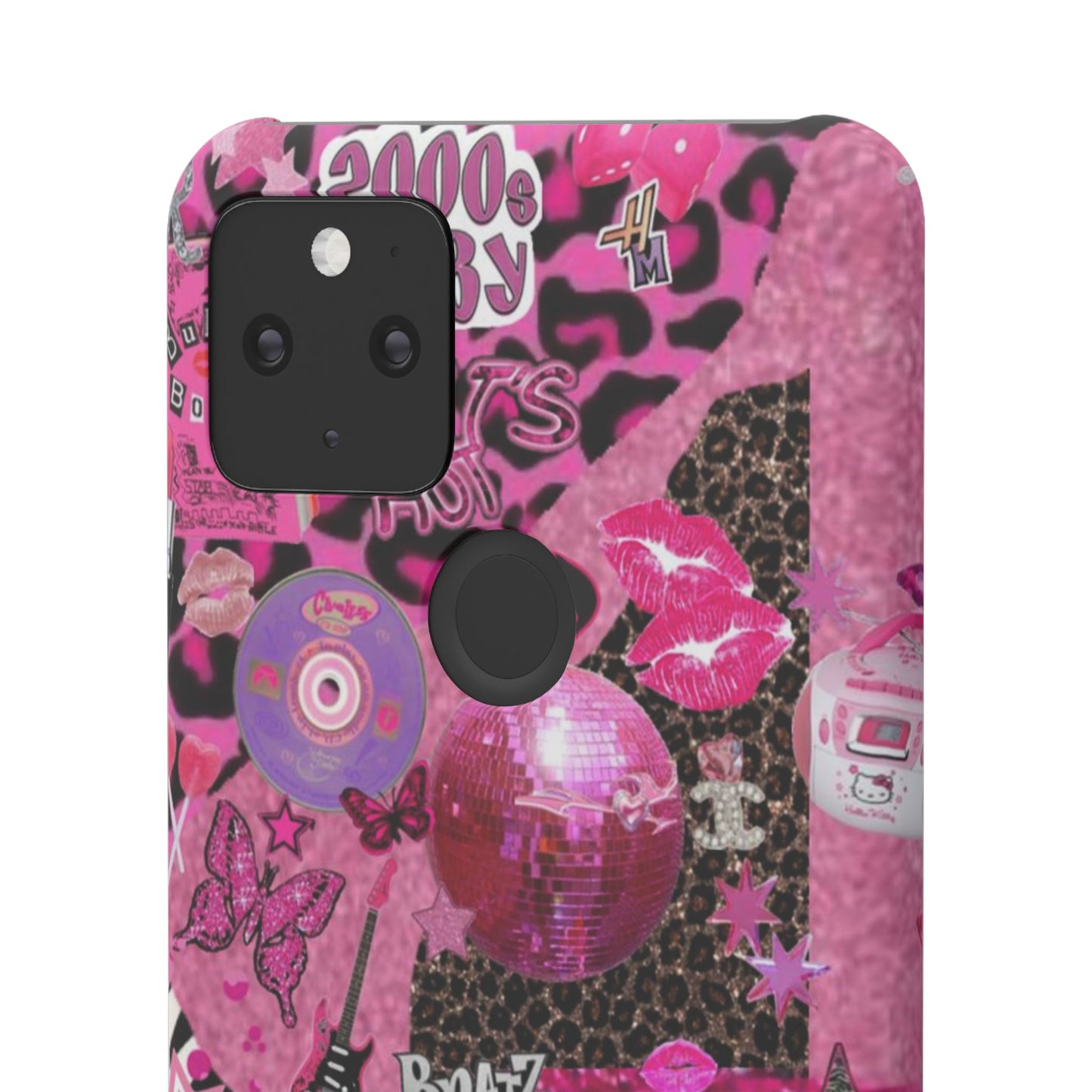 y2k trashy pink phone case