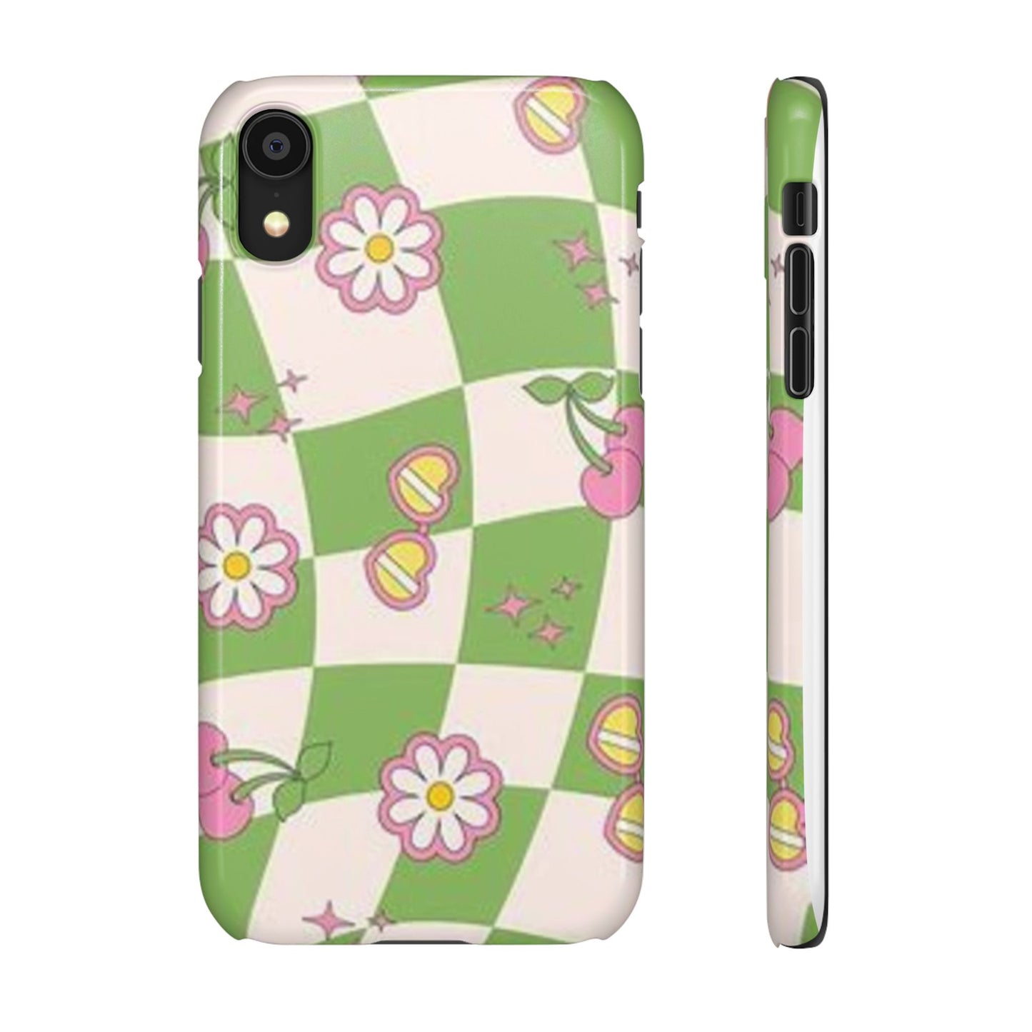 green indie pattern phone case