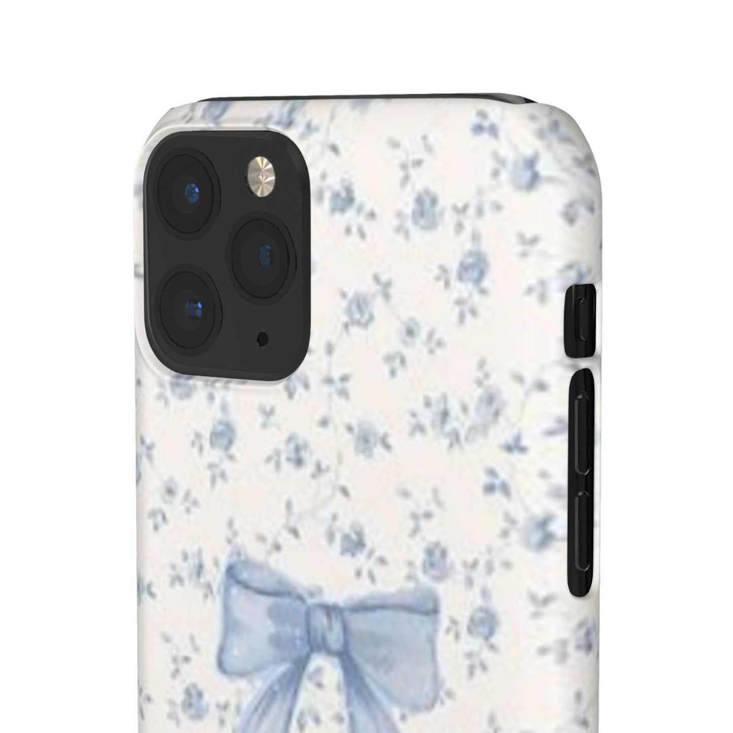 blue flowers and bow phone case