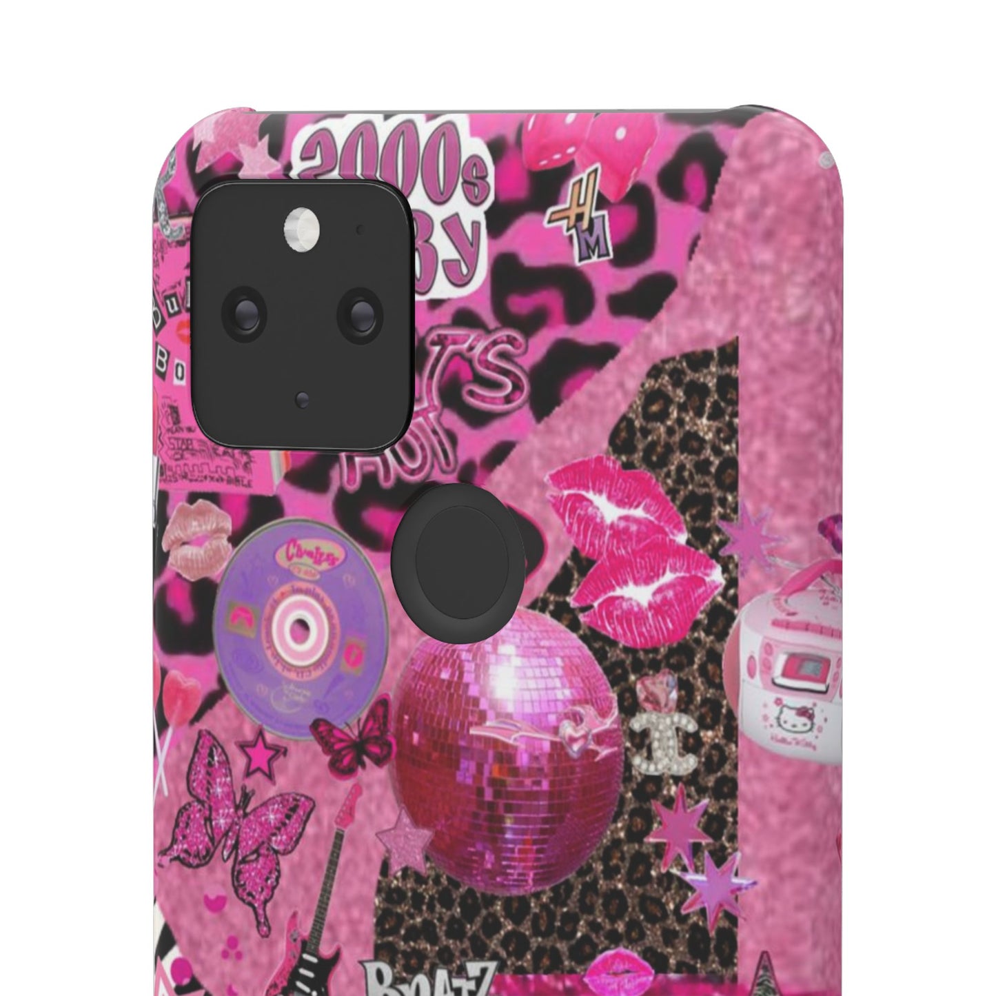 y2k trashy pink phone case