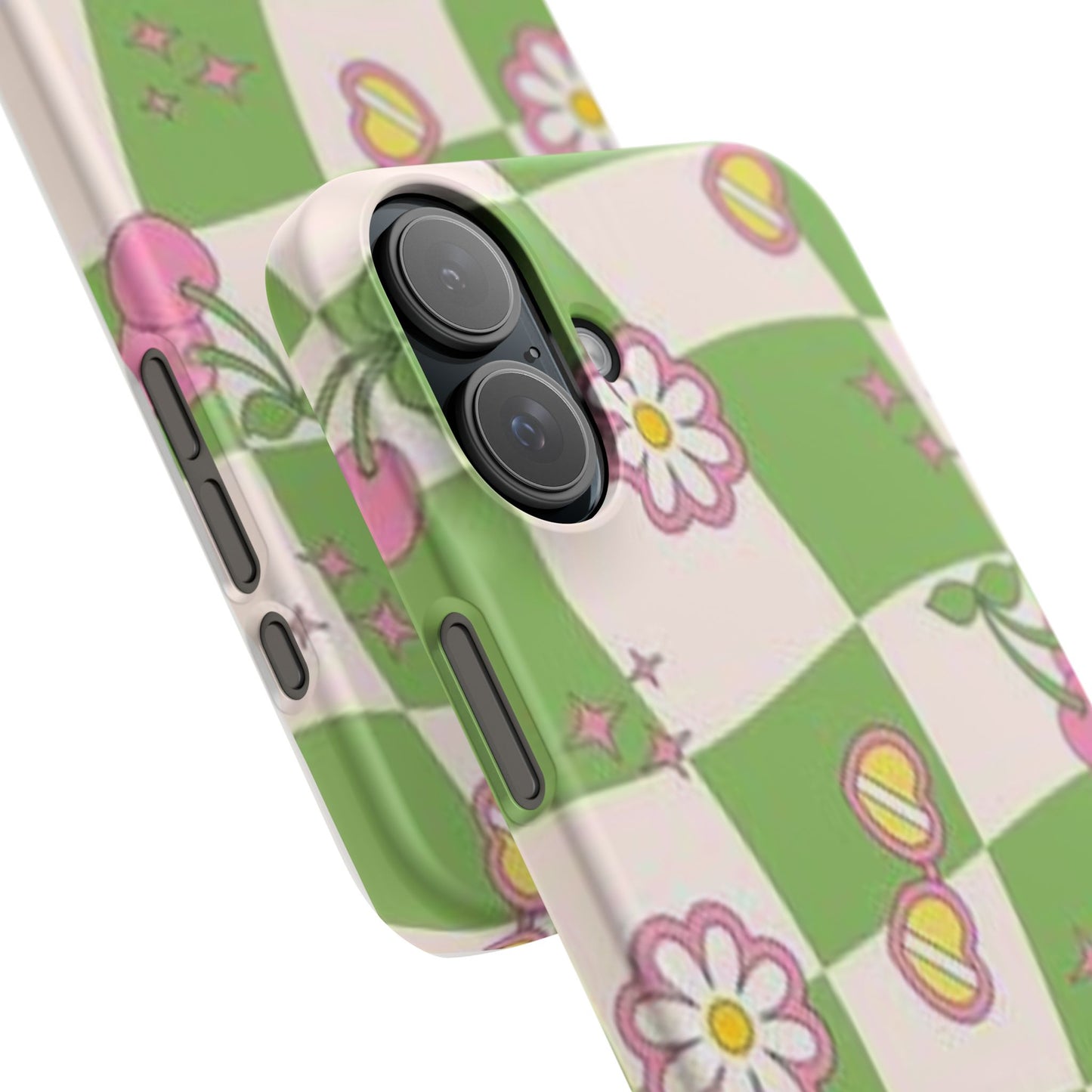 green indie pattern phone case