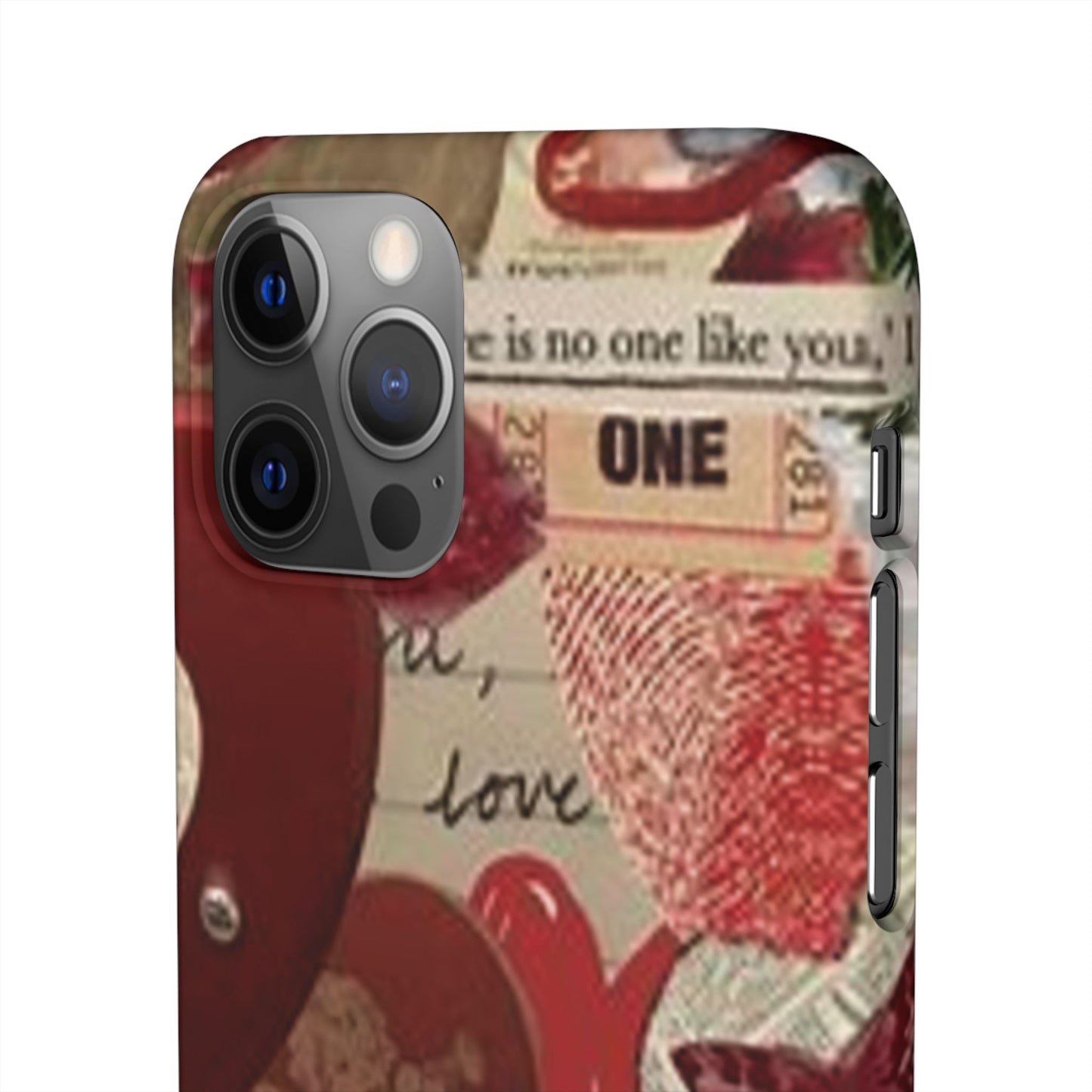 red collage phone case