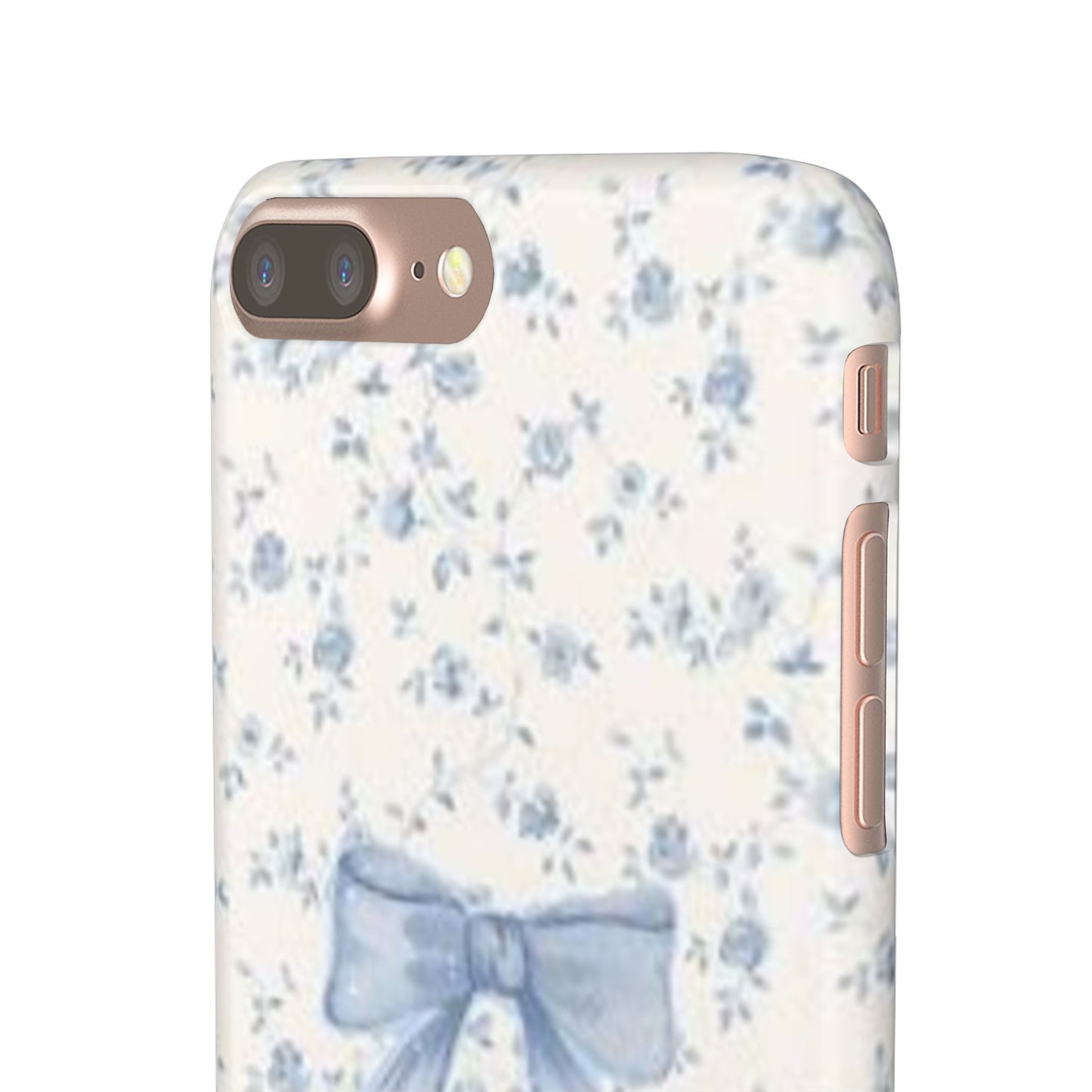 blue flowers and bow phone case