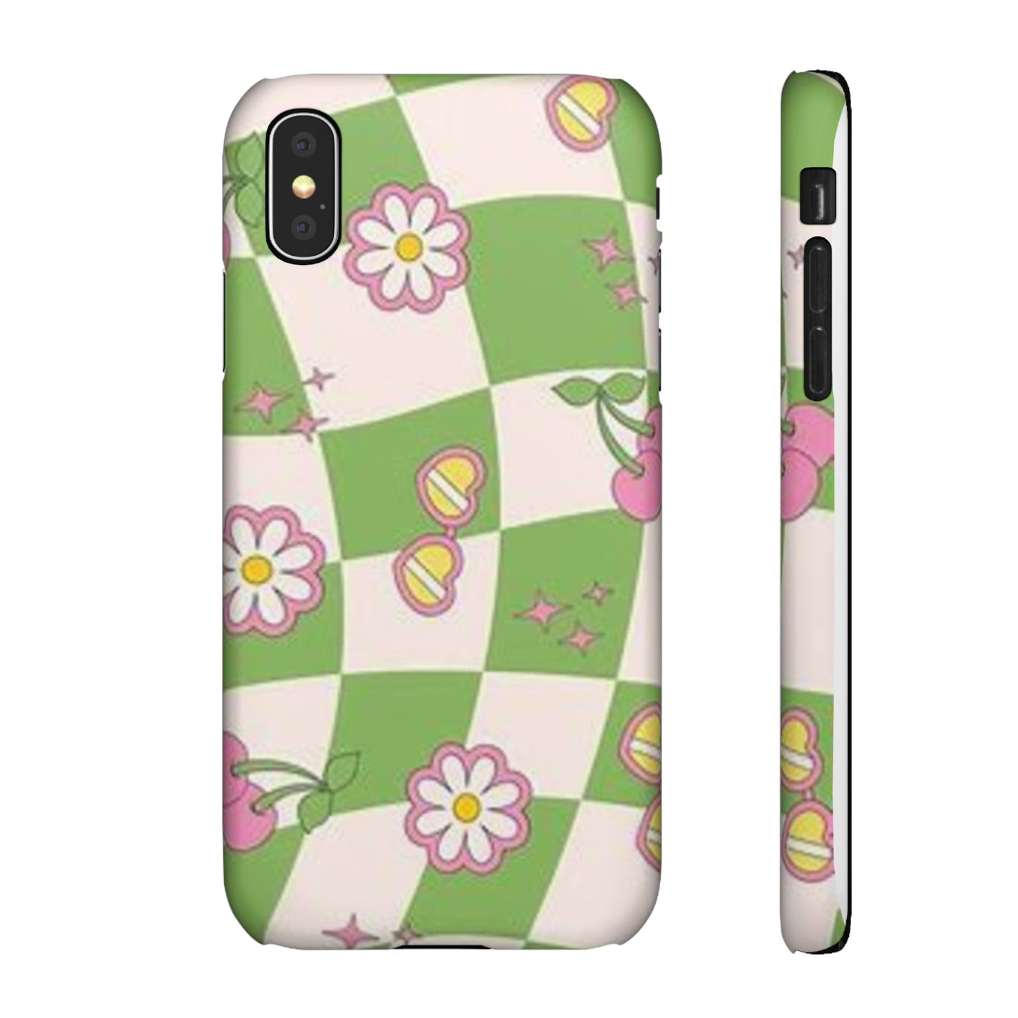 green indie pattern phone case