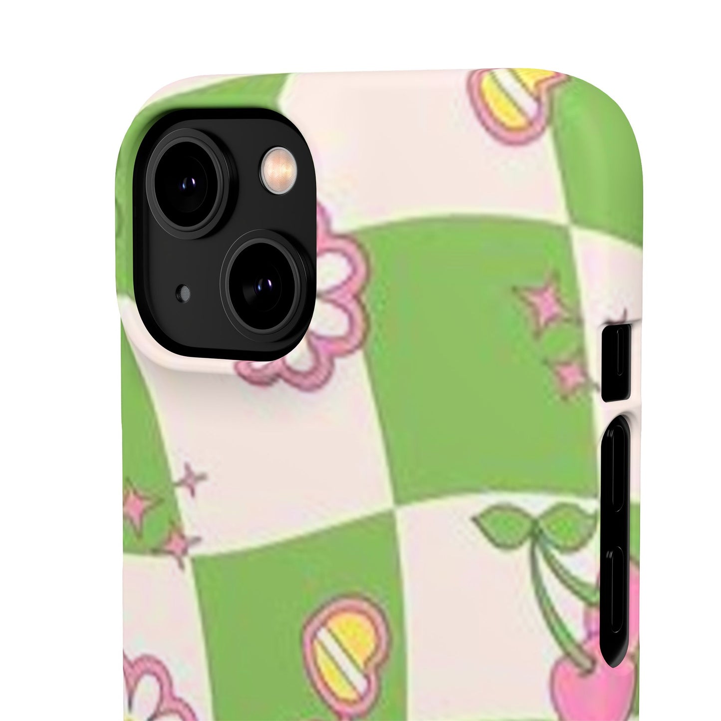 green indie pattern phone case