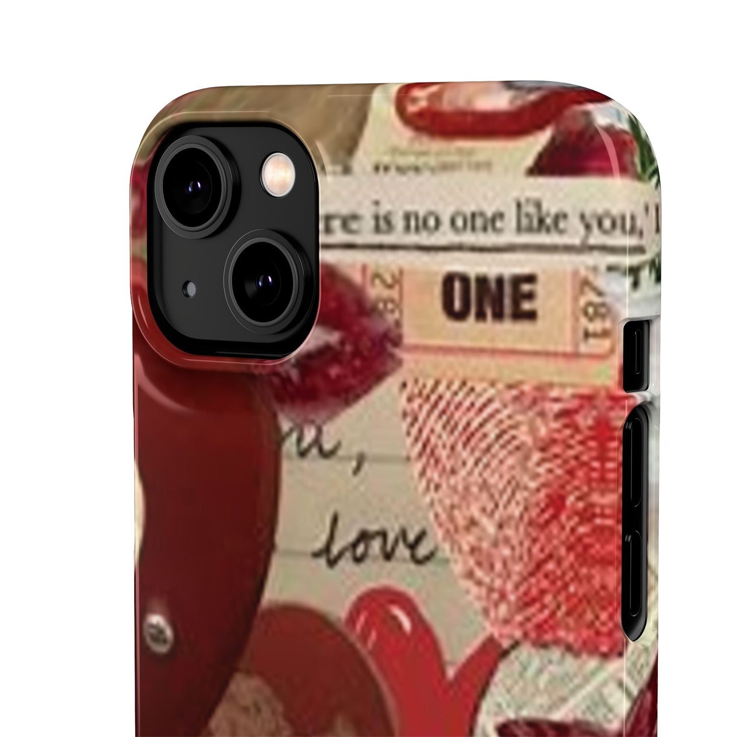 red collage phone case