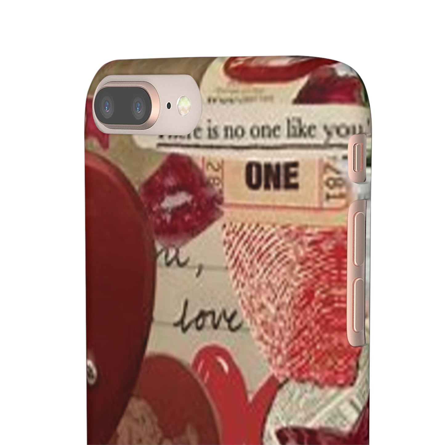 red collage phone case