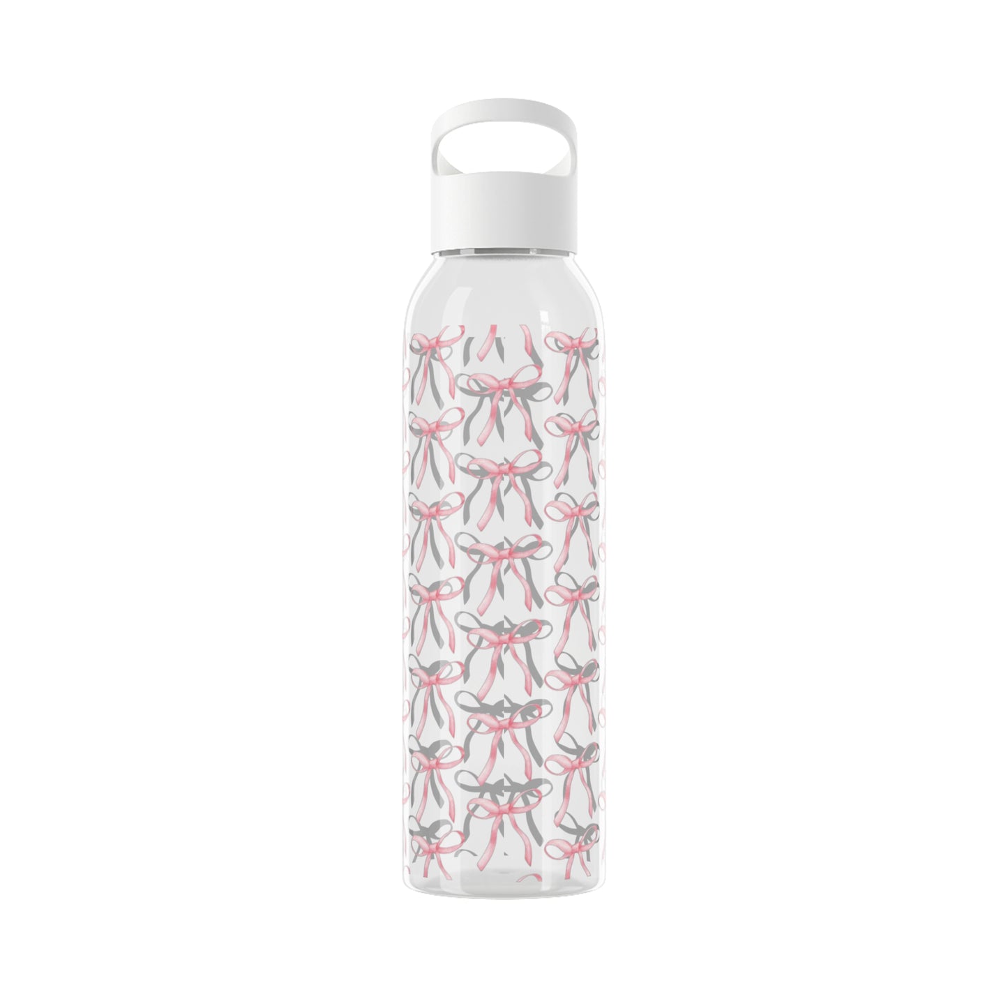 bow pattern water bottle