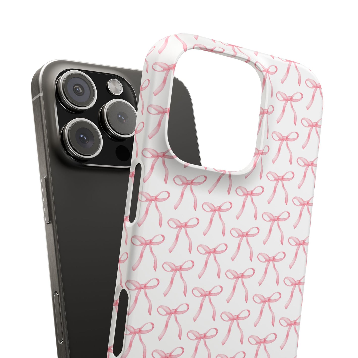 pink bow pattern phone case