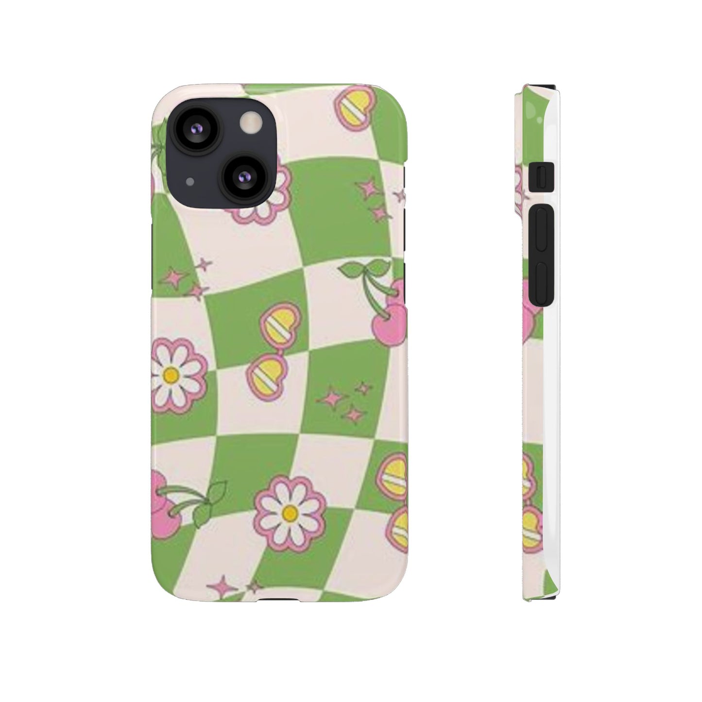 green indie pattern phone case