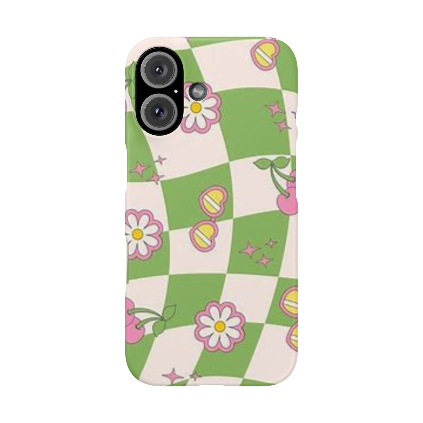 green indie pattern phone case