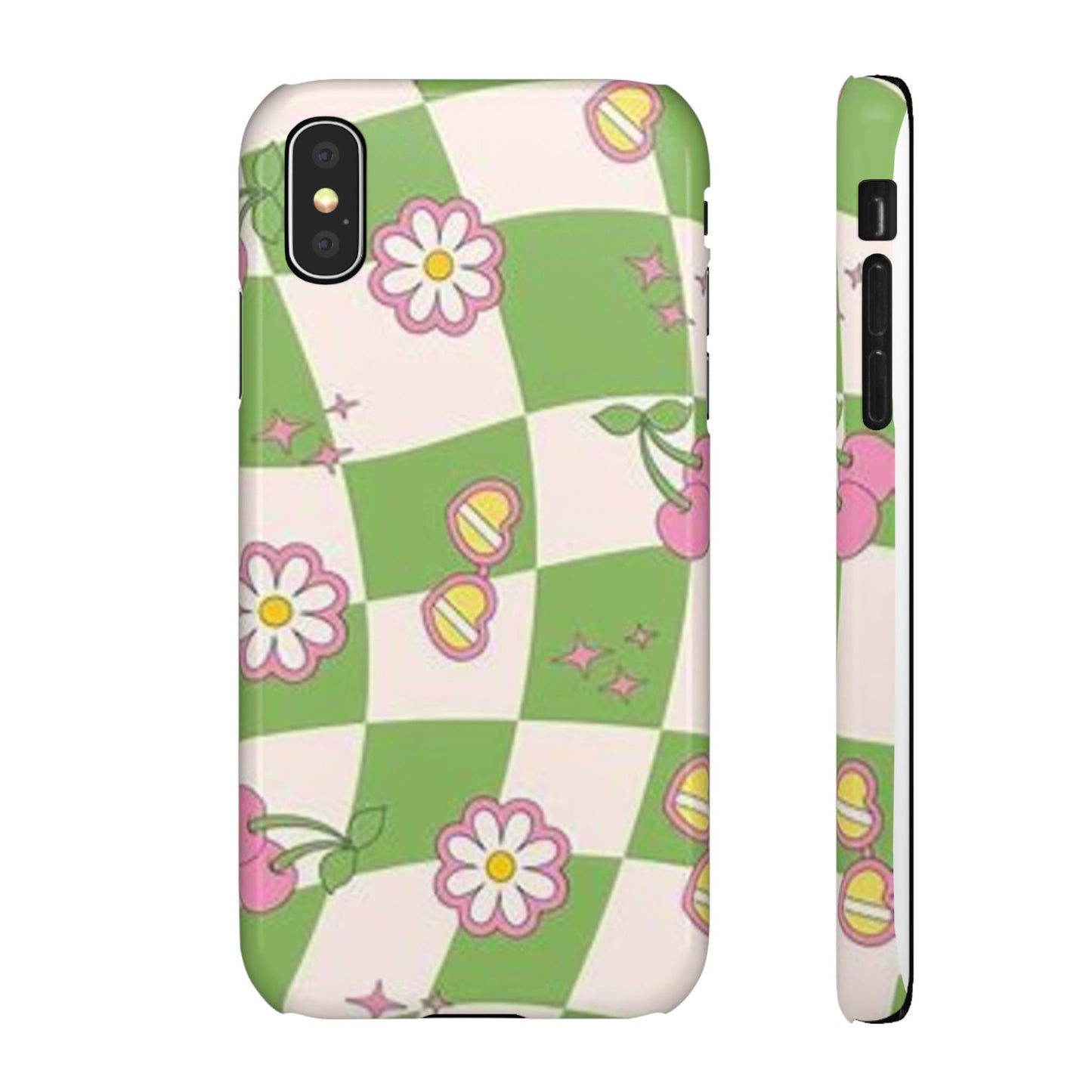 green indie pattern phone case