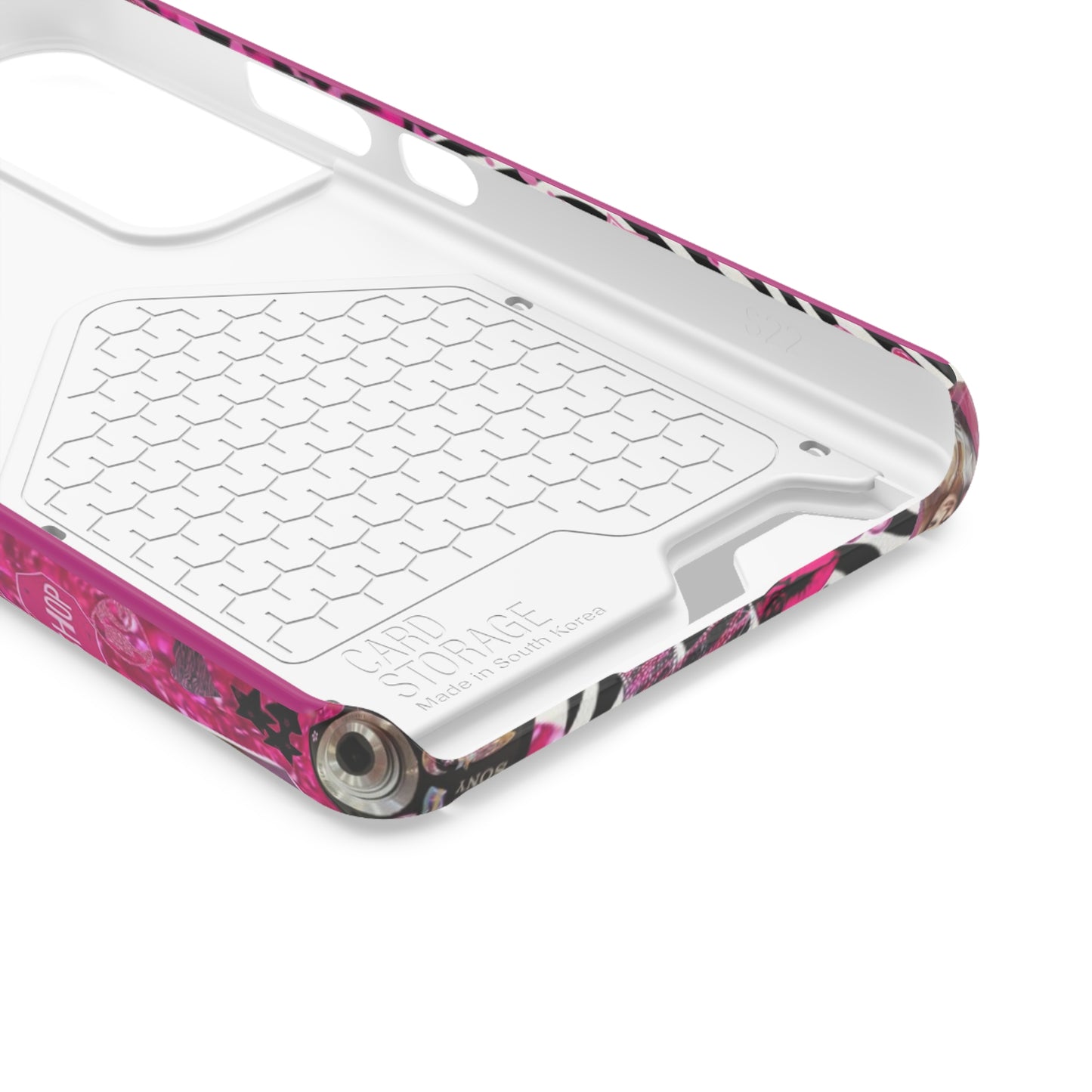 pink trashy Y2K Phone Case With Card Holder