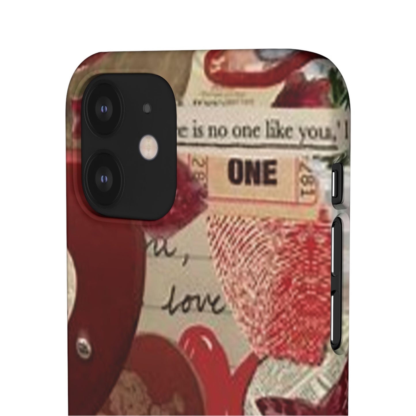 red collage phone case