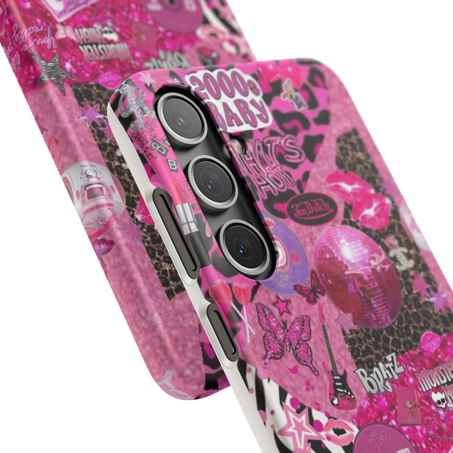 y2k trashy pink phone case