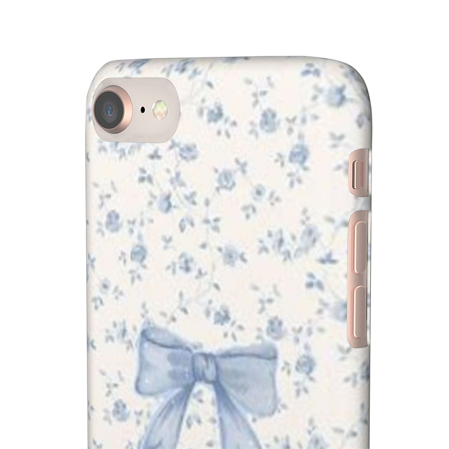 blue flowers and bow phone case