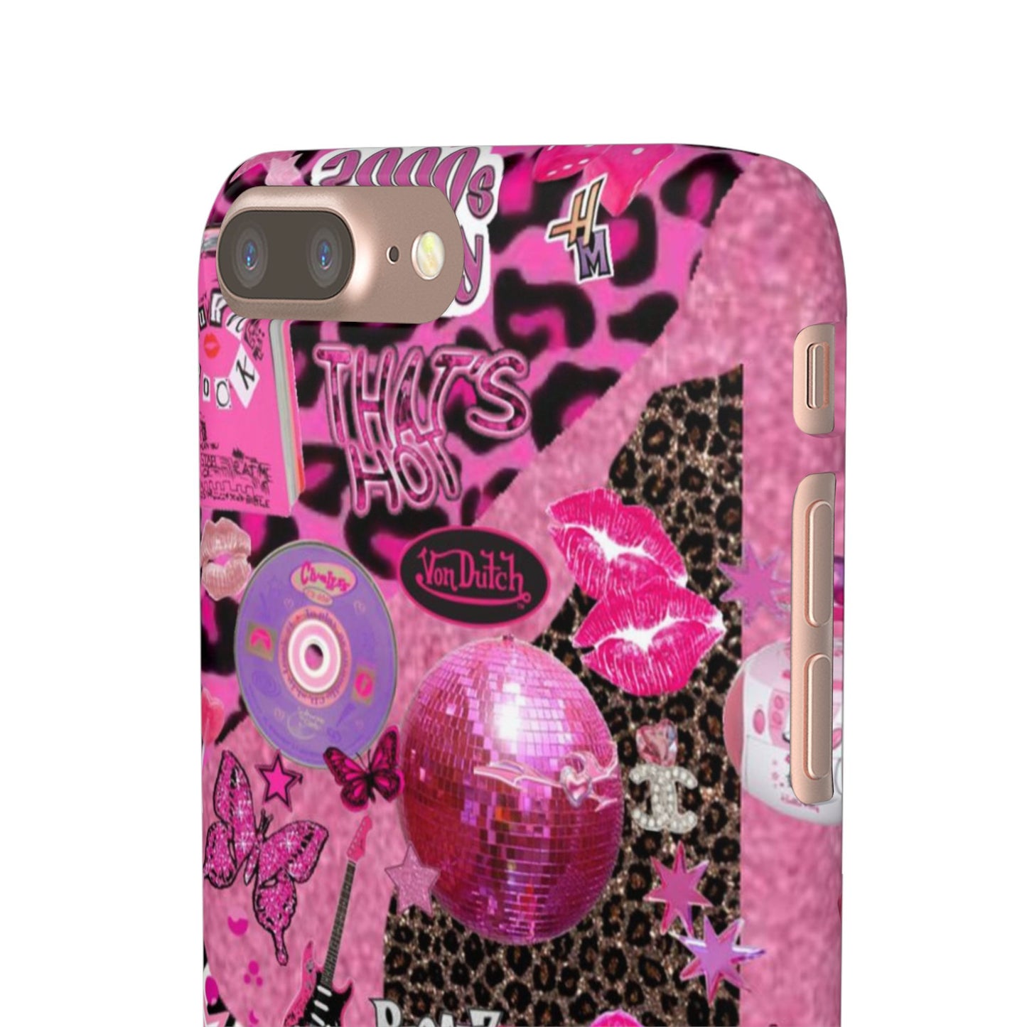 y2k trashy pink phone case