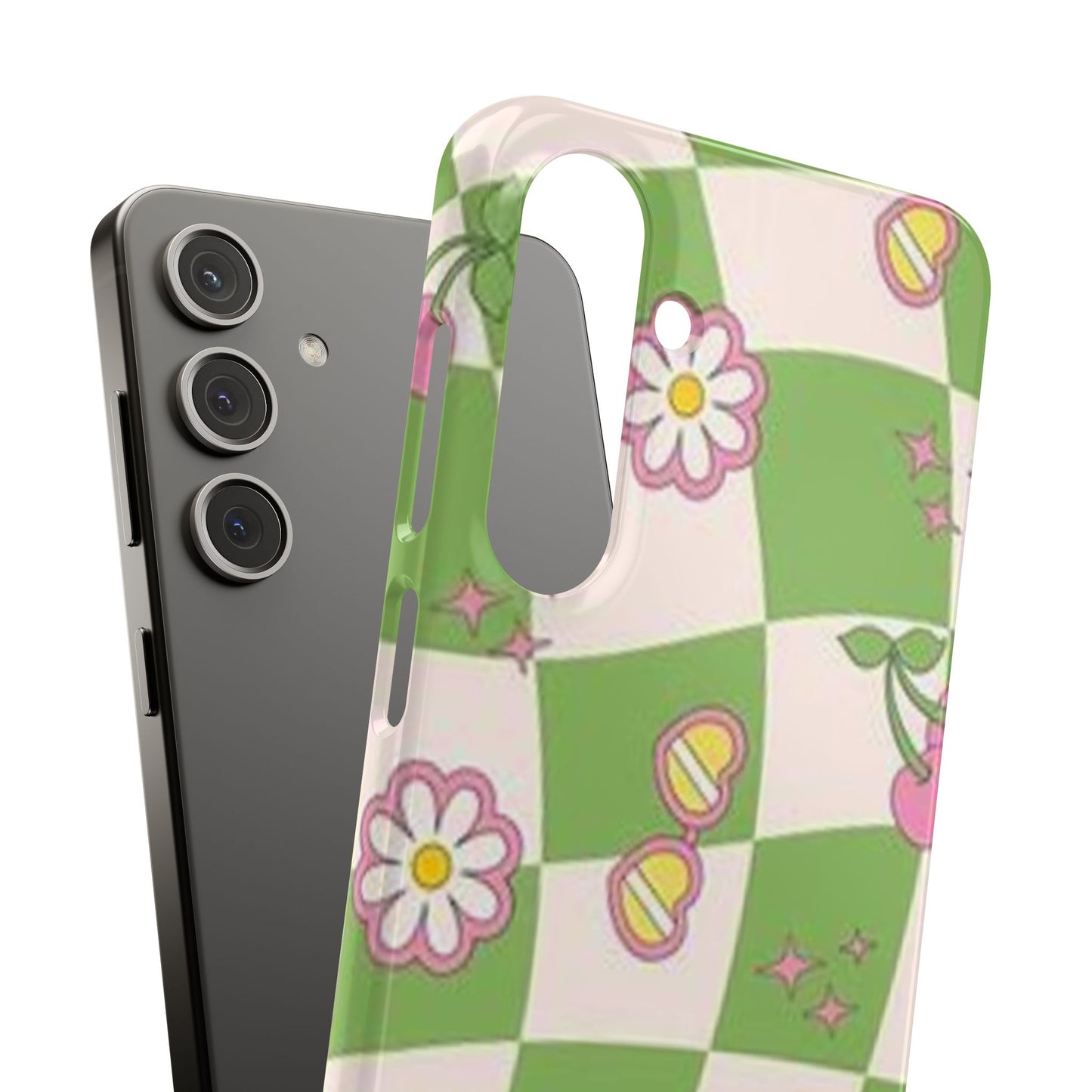 green indie pattern phone case