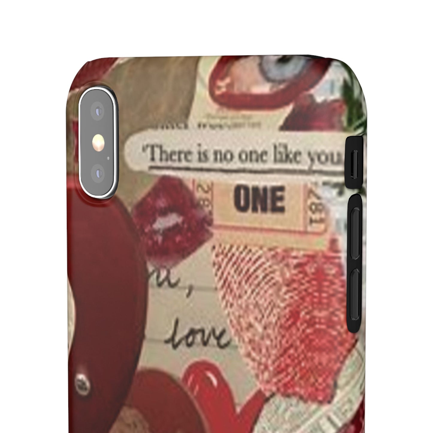 red collage phone case