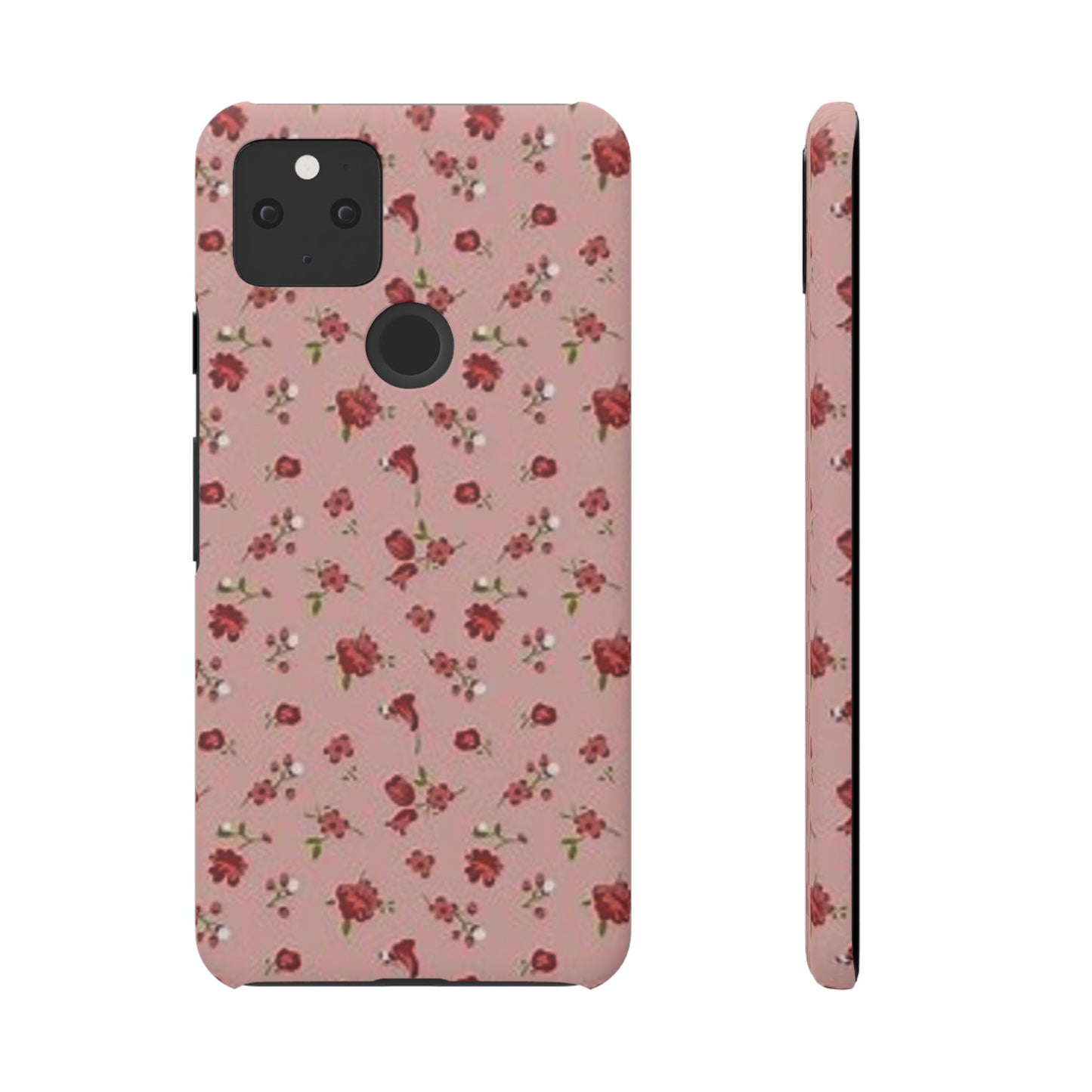 pink flower pattern phone case