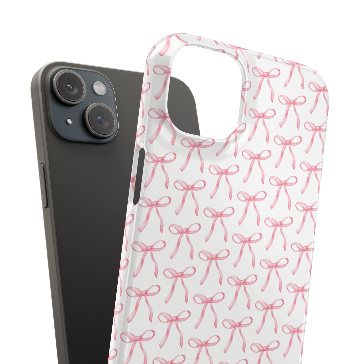 pink bow pattern phone case