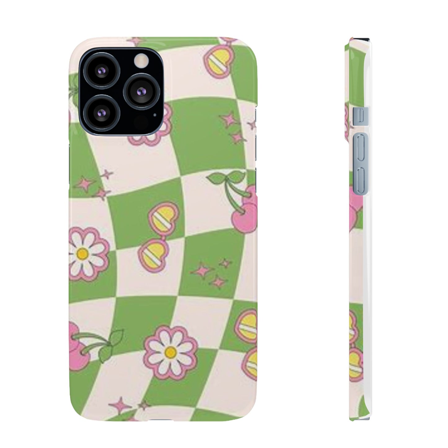 green indie pattern phone case