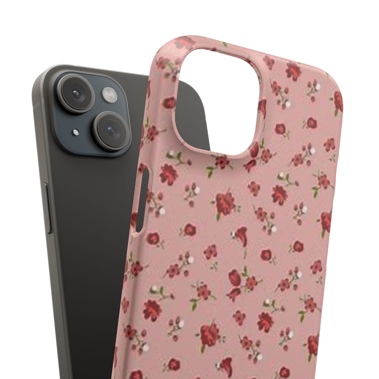 pink flower pattern phone case