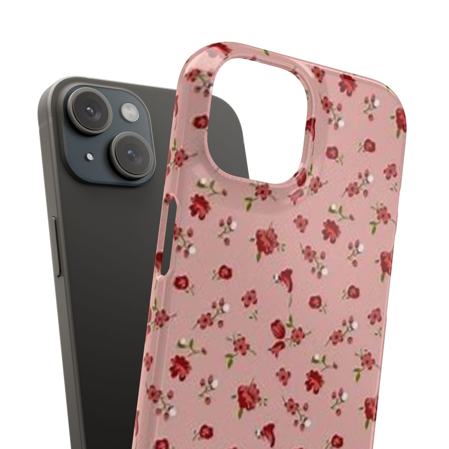 pink flower pattern phone case