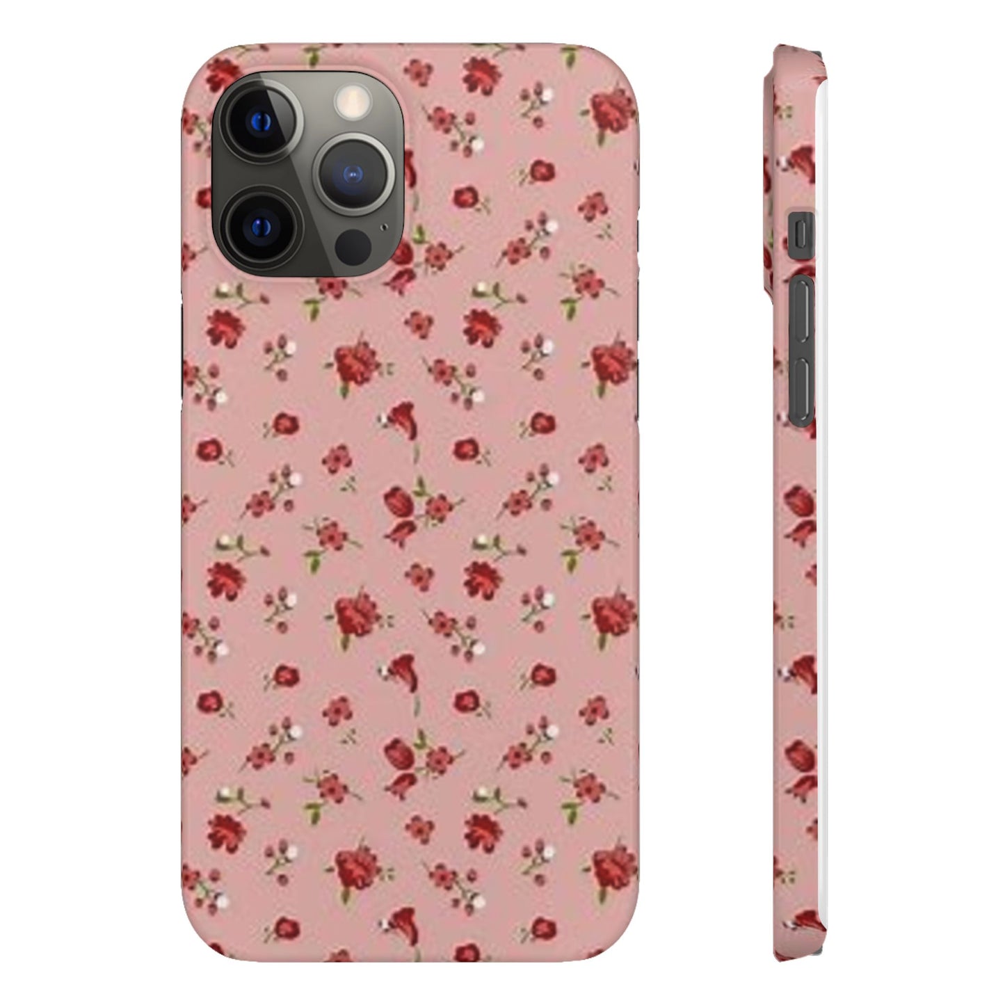 pink flower pattern phone case