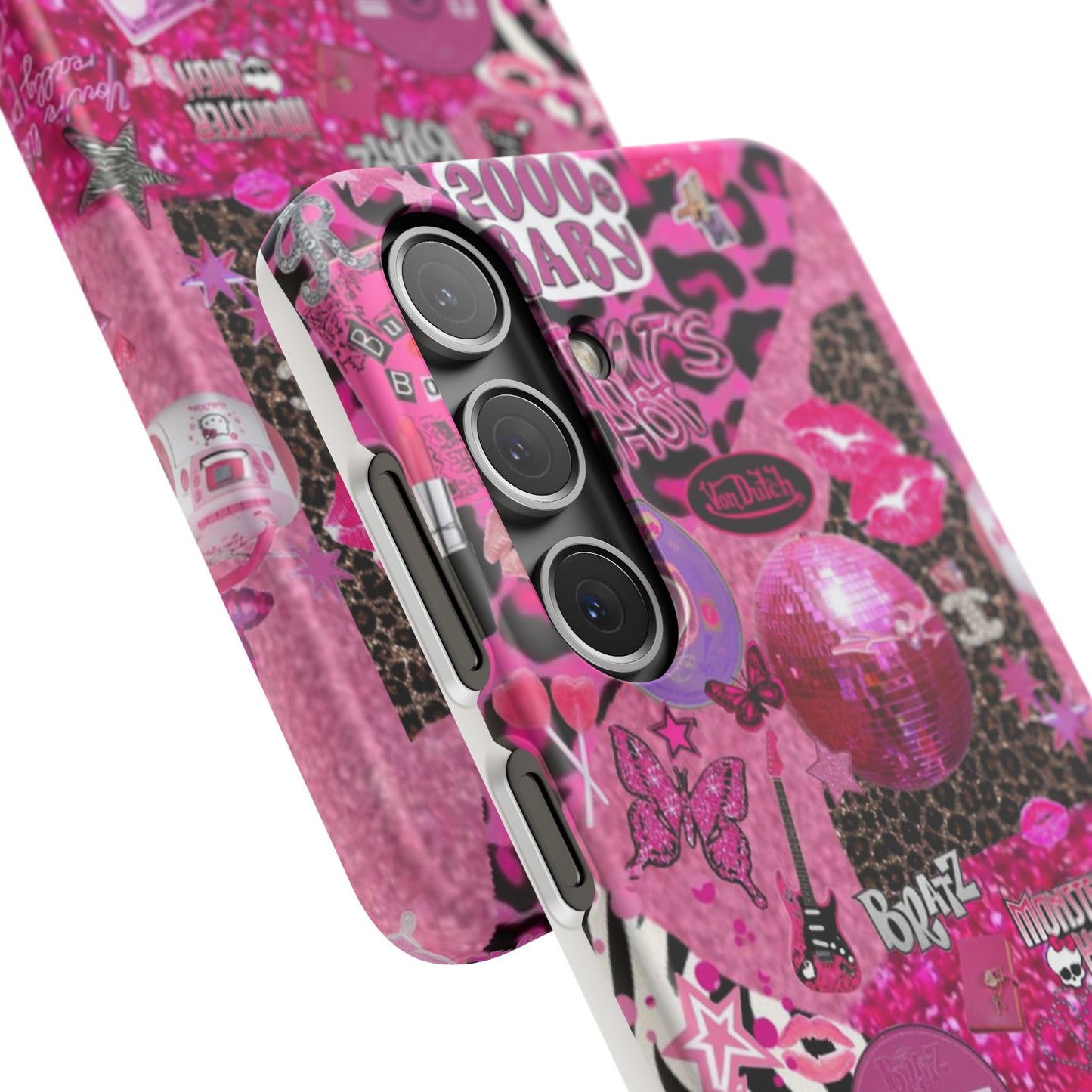 y2k trashy pink phone case