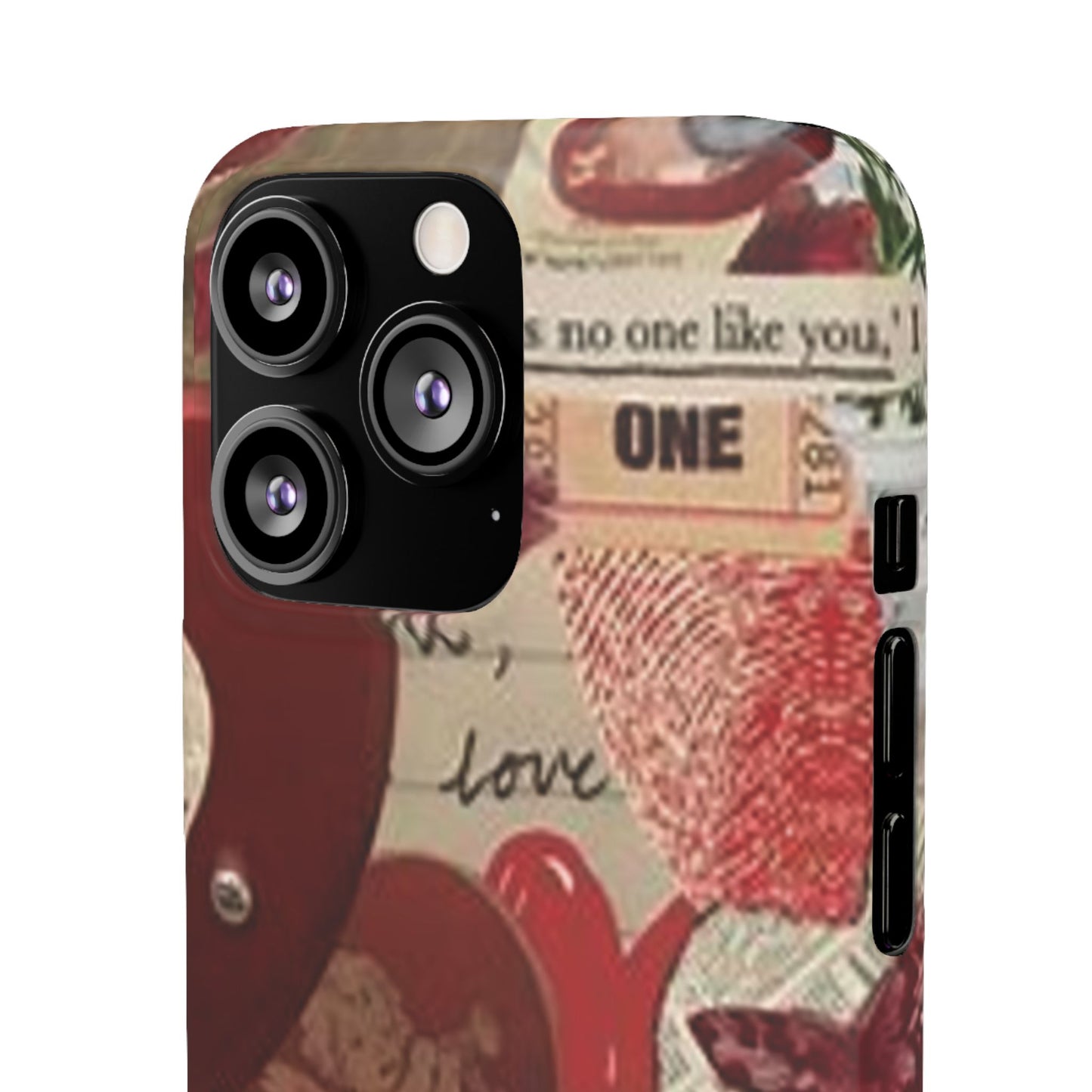 red collage phone case