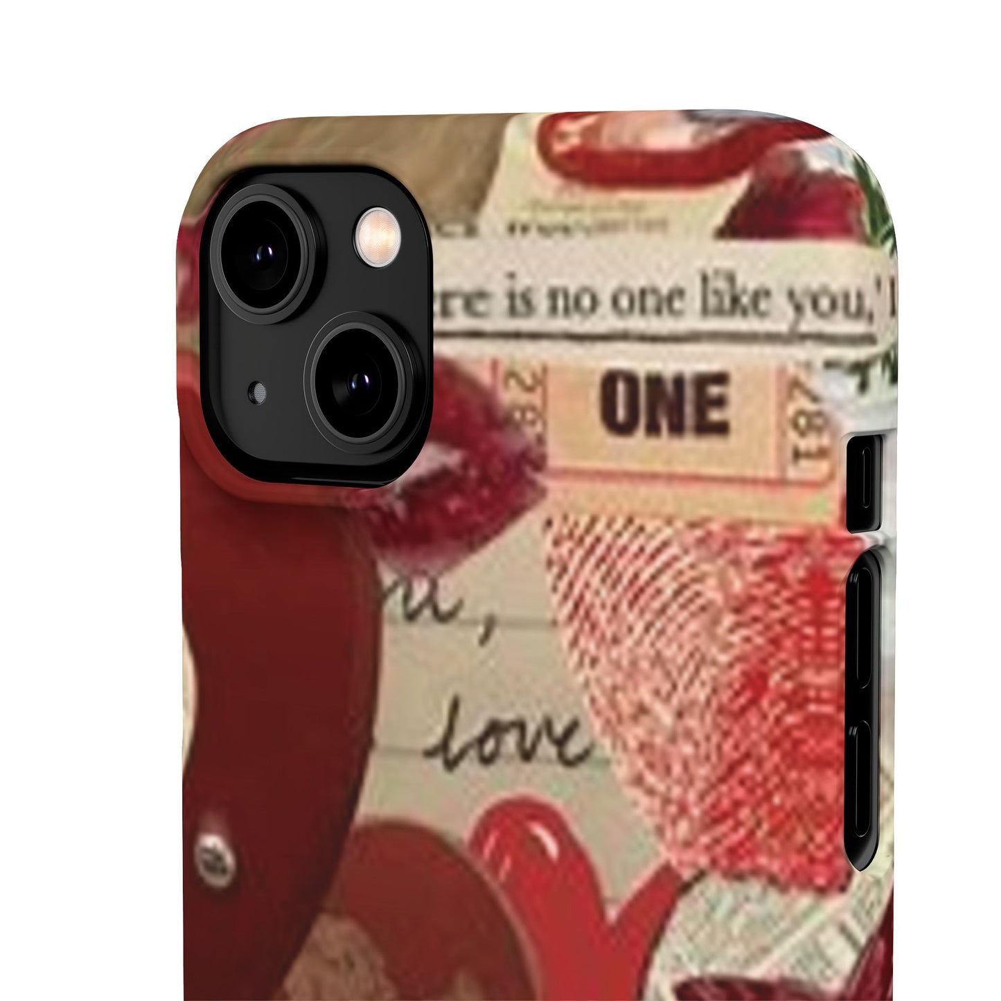 red collage phone case